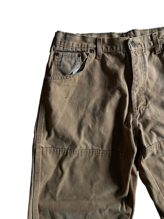 VTG Dickies Tan Canvas Pants Sz 35x29