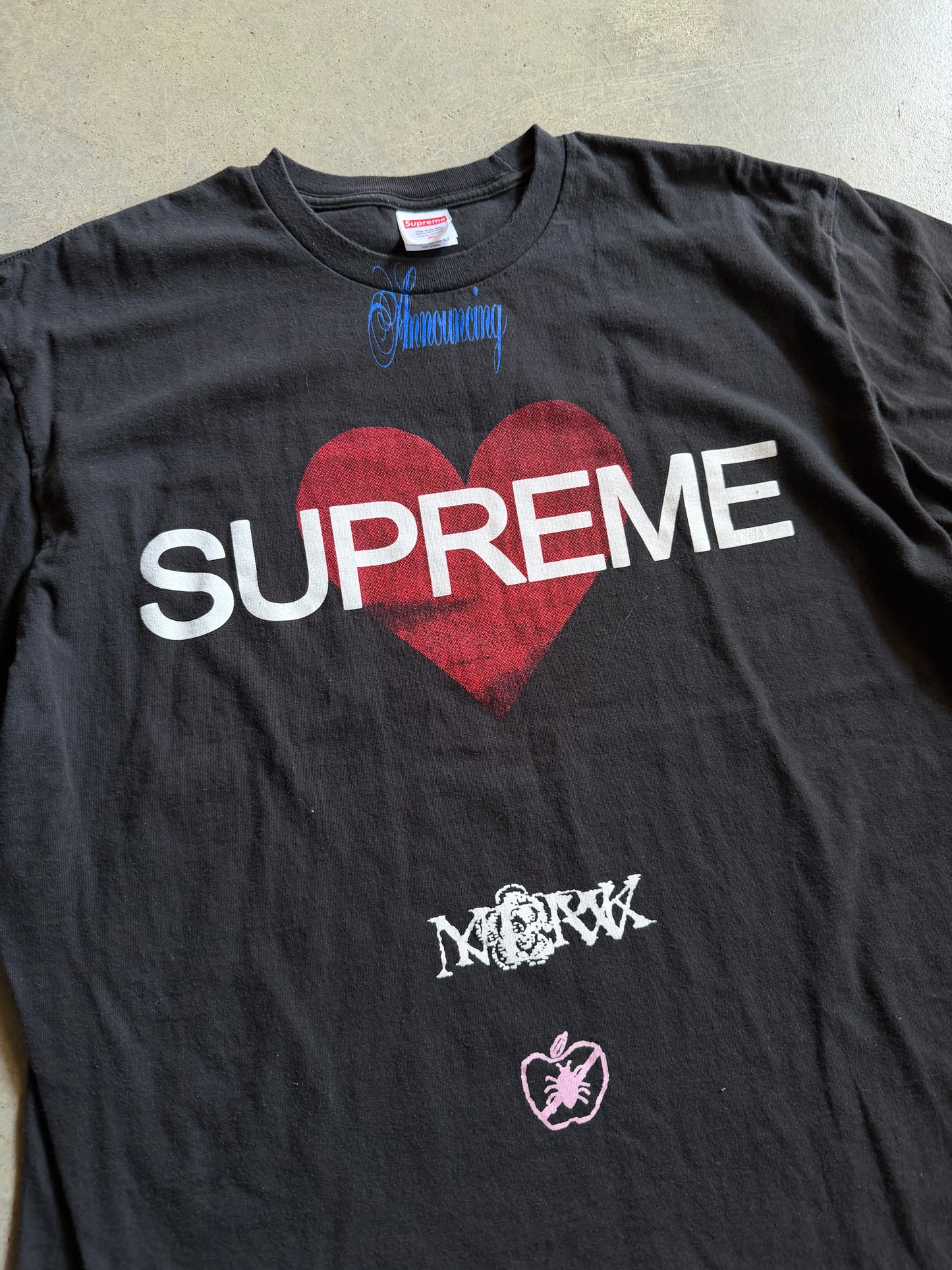 Supreme Announcing Black Tee Sz XL