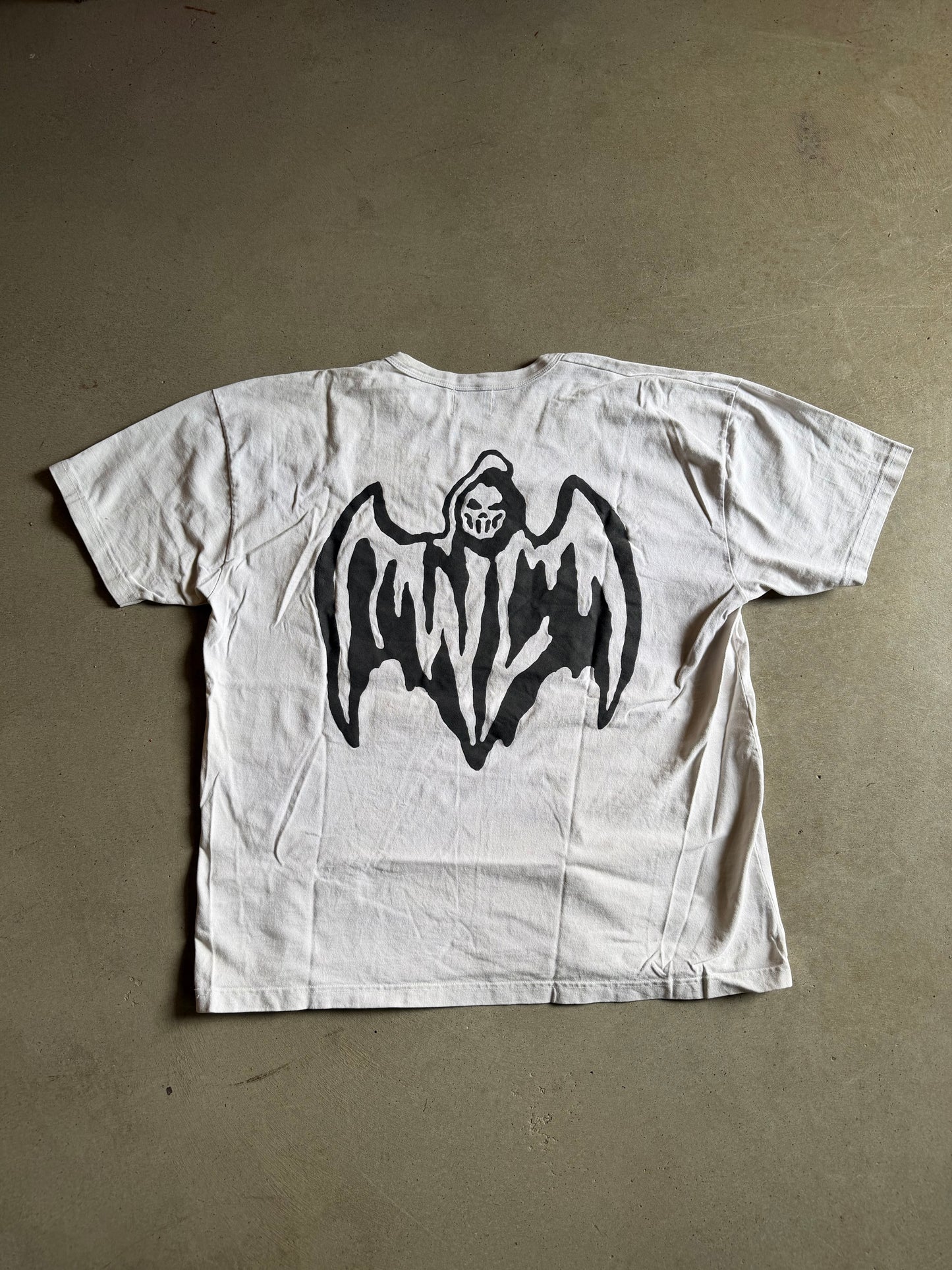 Warren Lotas Big Logo Cream Tee Sz 2XL