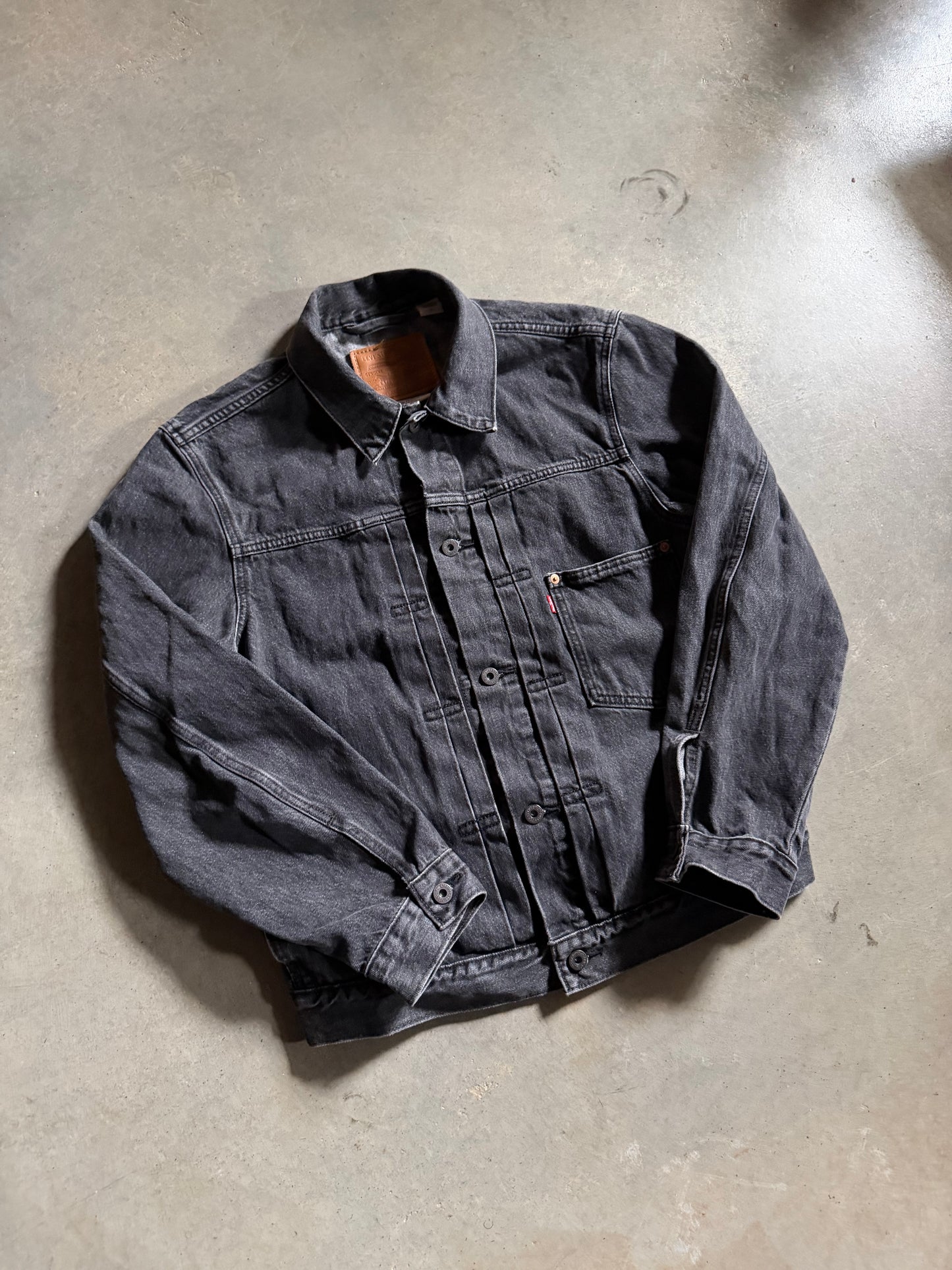 Levis Black Denim Type 2 Jacket Sz M