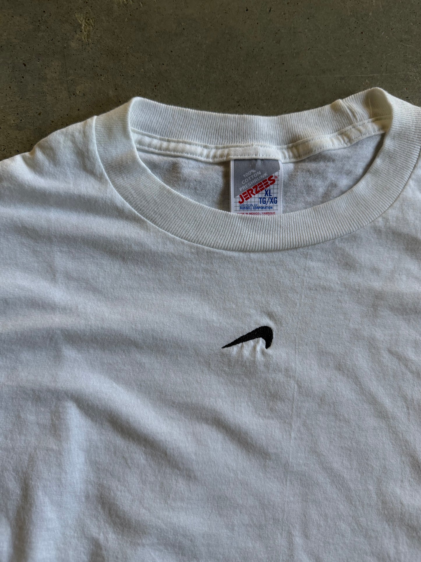 VTG Custom Nike Upside Down Check Tee Sz XL/2XL