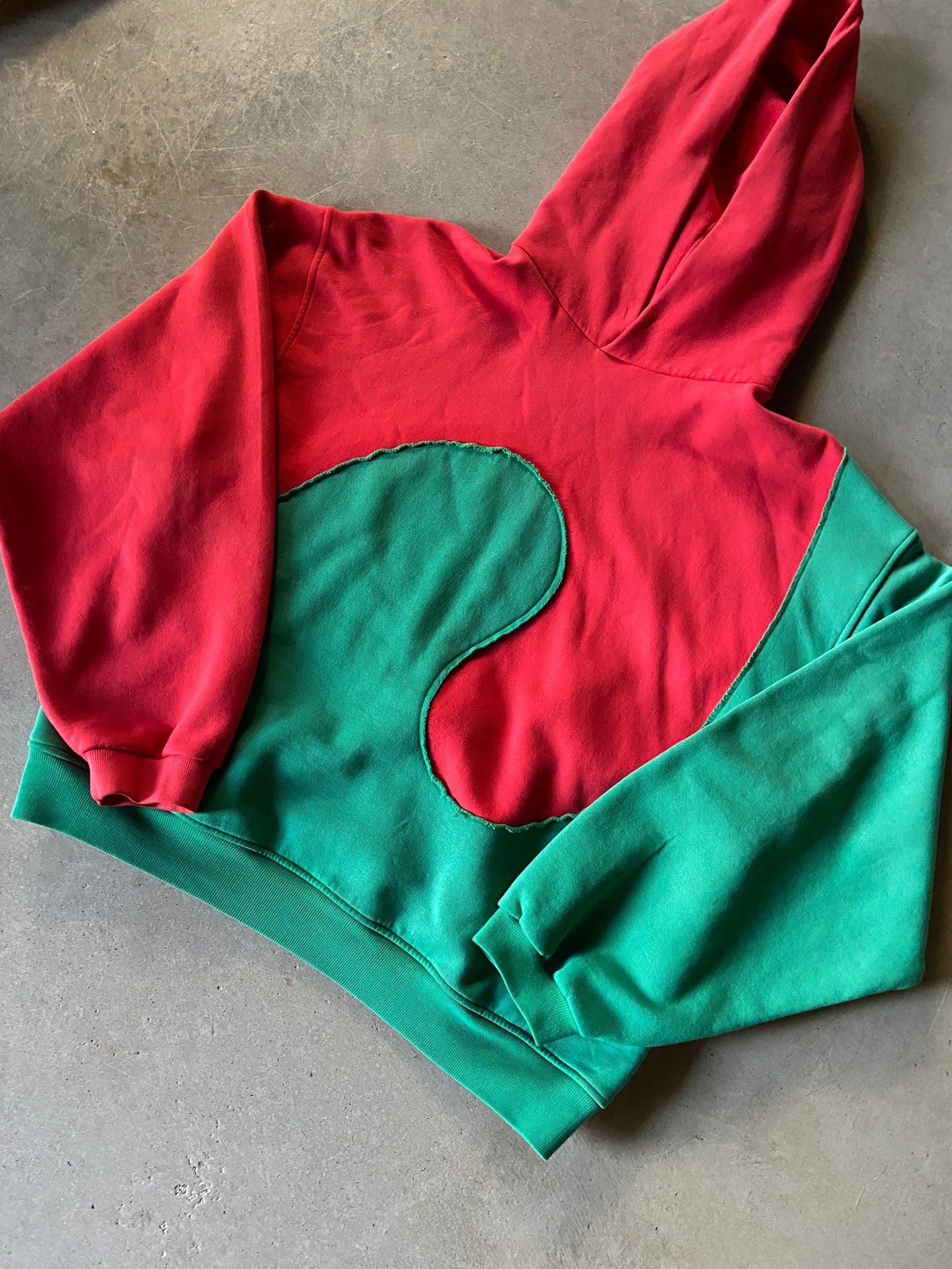 ERL Los Angeles Reworked Hooded Sweatshirt Sz XL