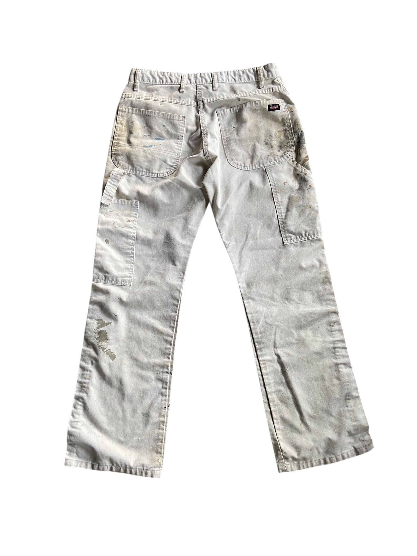 VTG Dickies Brown/Gray Paint Splash Pants Sz 32x31