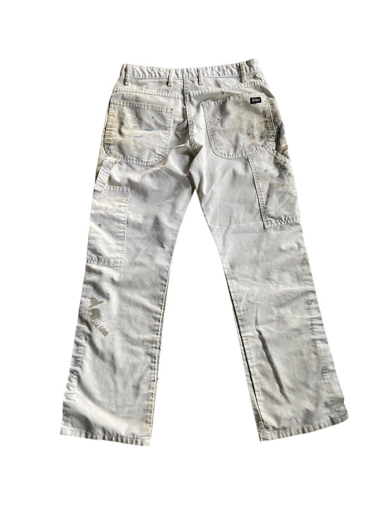 VTG Dickies Brown/Gray Paint Splash Pants Sz 32x31