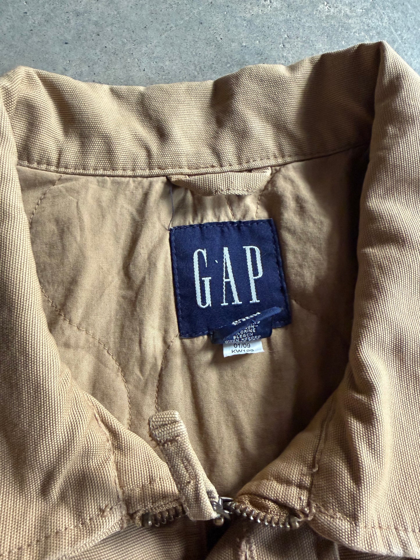 VTG GAP Tan Canvas Jacket Sz 2XL