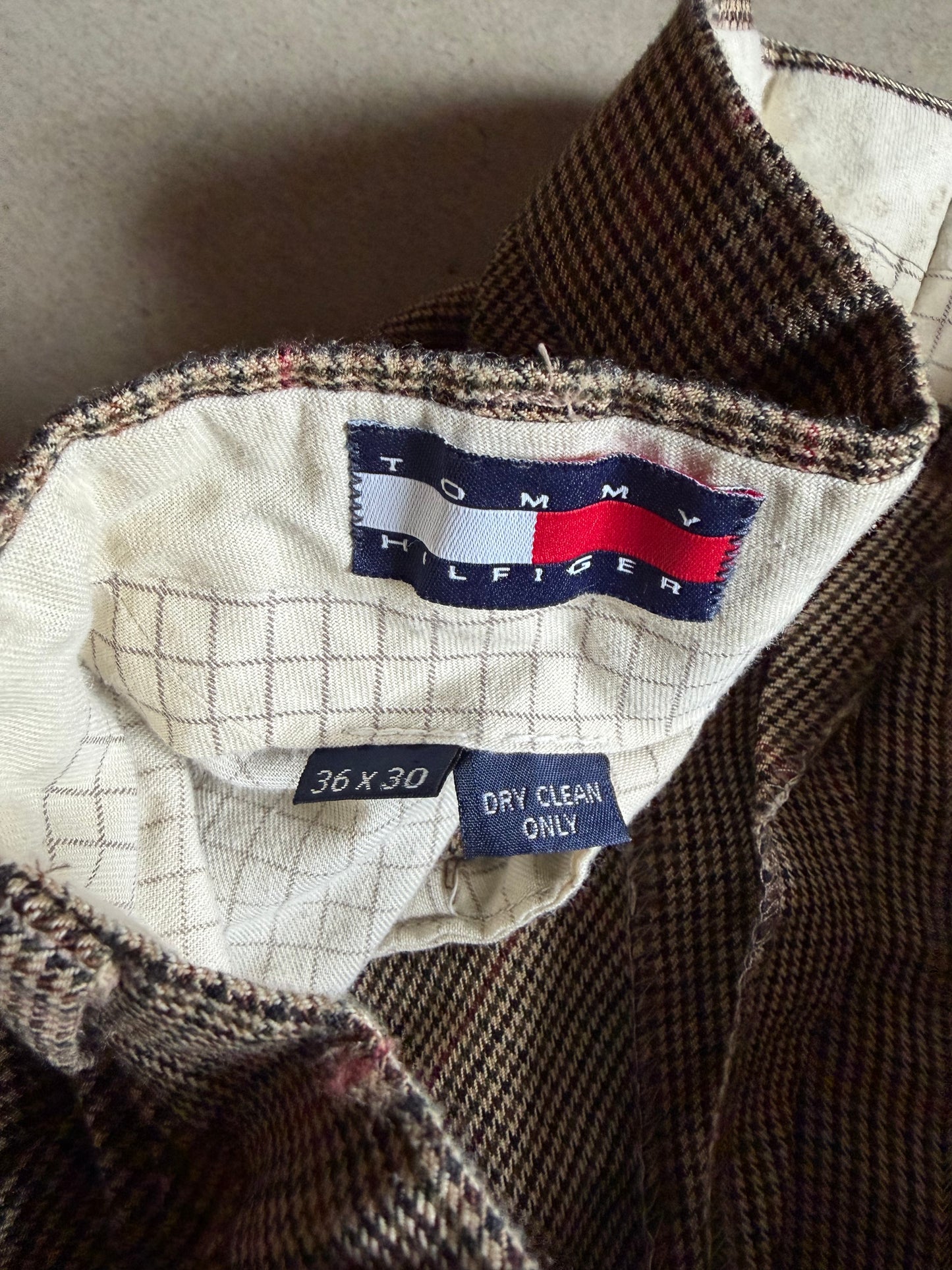 VTG Tommy Hilfiger Plaid Pants Sz 36x30