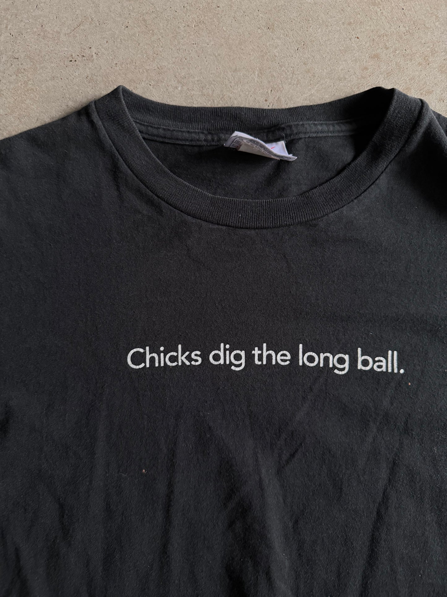 VTG Nike Chicks Dig The Long Ball Tee Sz L/XL
