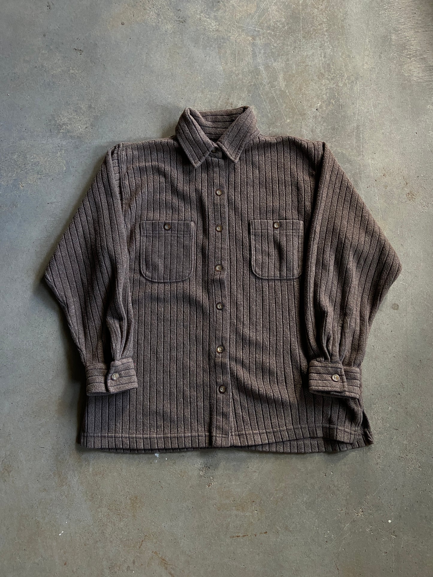 VTG Kikomo Brown Button Up Shirt Sz M