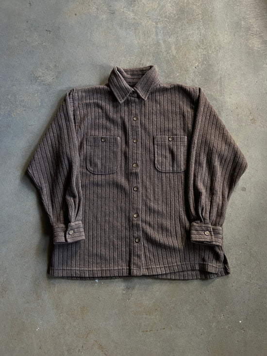 VTG Kikomo Brown Button Up Shirt Sz M