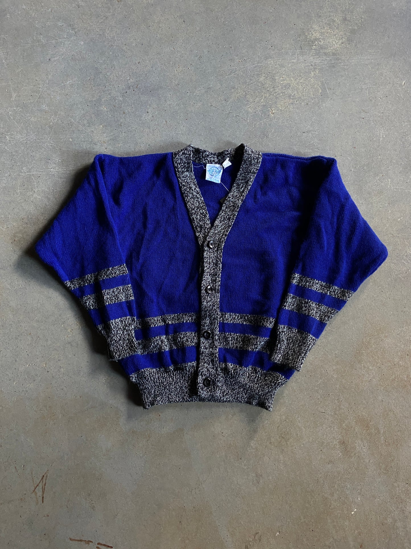 VTG Kids 80s Mallard Duck Reserve Cardigan Sweater Sz Small/7