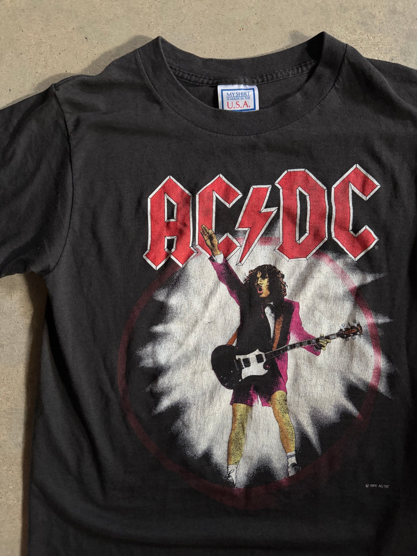 VTG AC/DC Blow Up Your Mind World Tour 1988 Tee Sz S