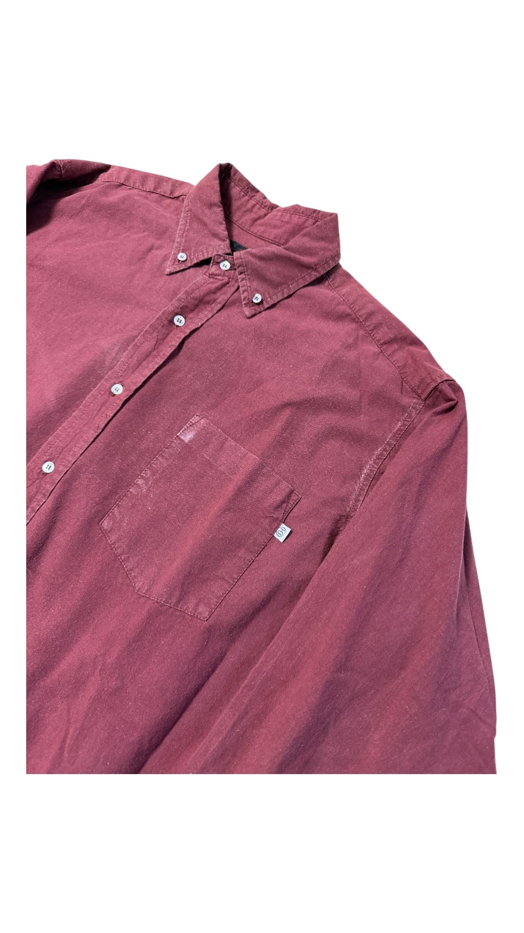 Stussy Burgundy Dress Shirt Sz L