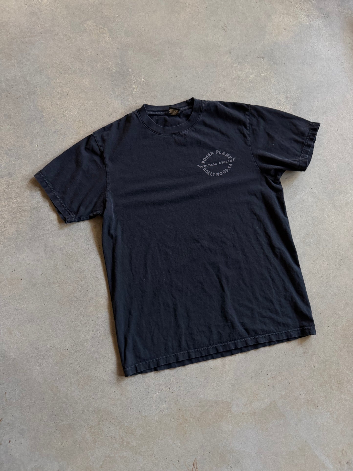 Power Plant Vintage Cycles Hollywood CA Tee Sz M