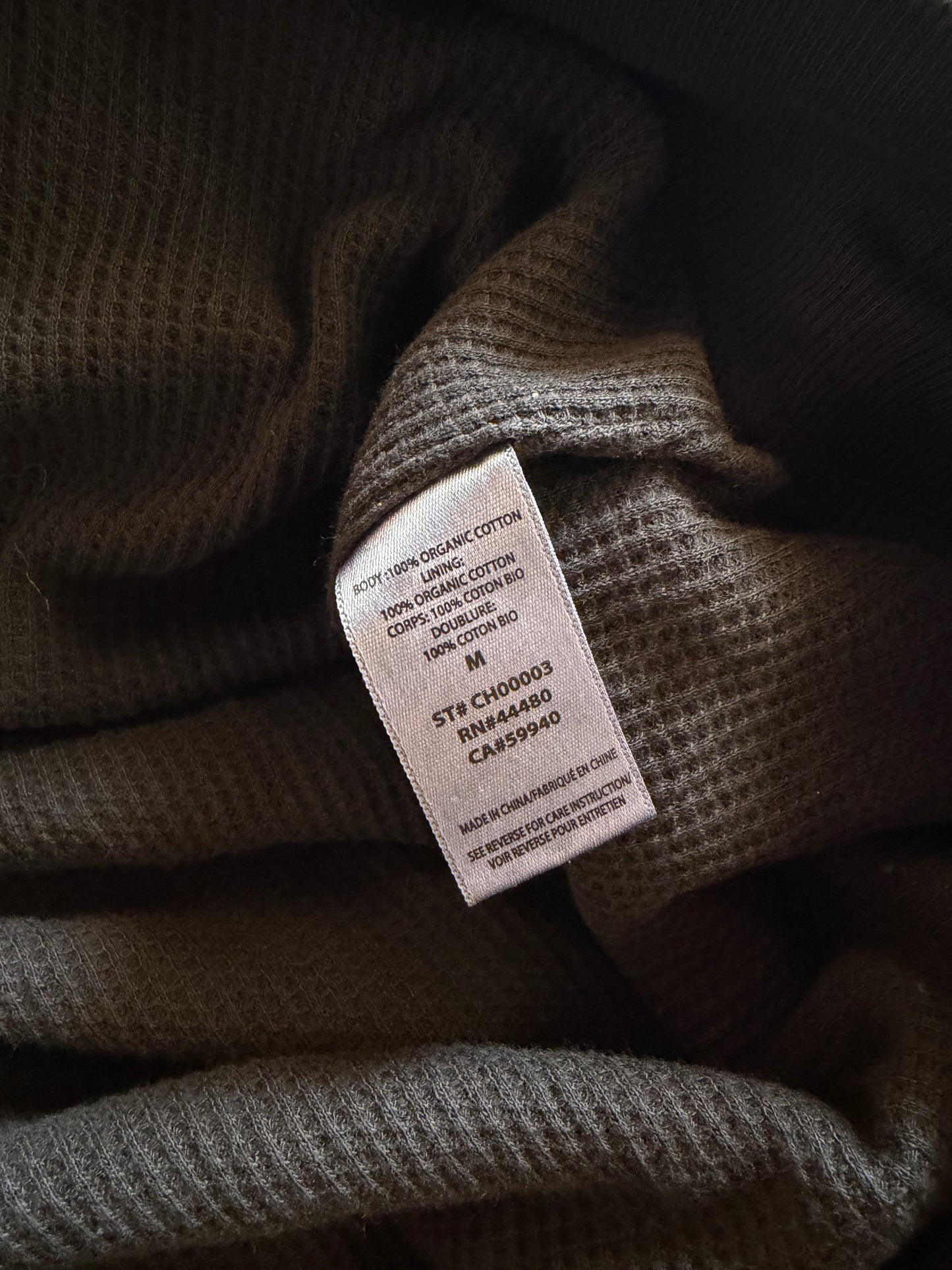 Elwood Faded Black Zip Up Hoodie Sz M/L