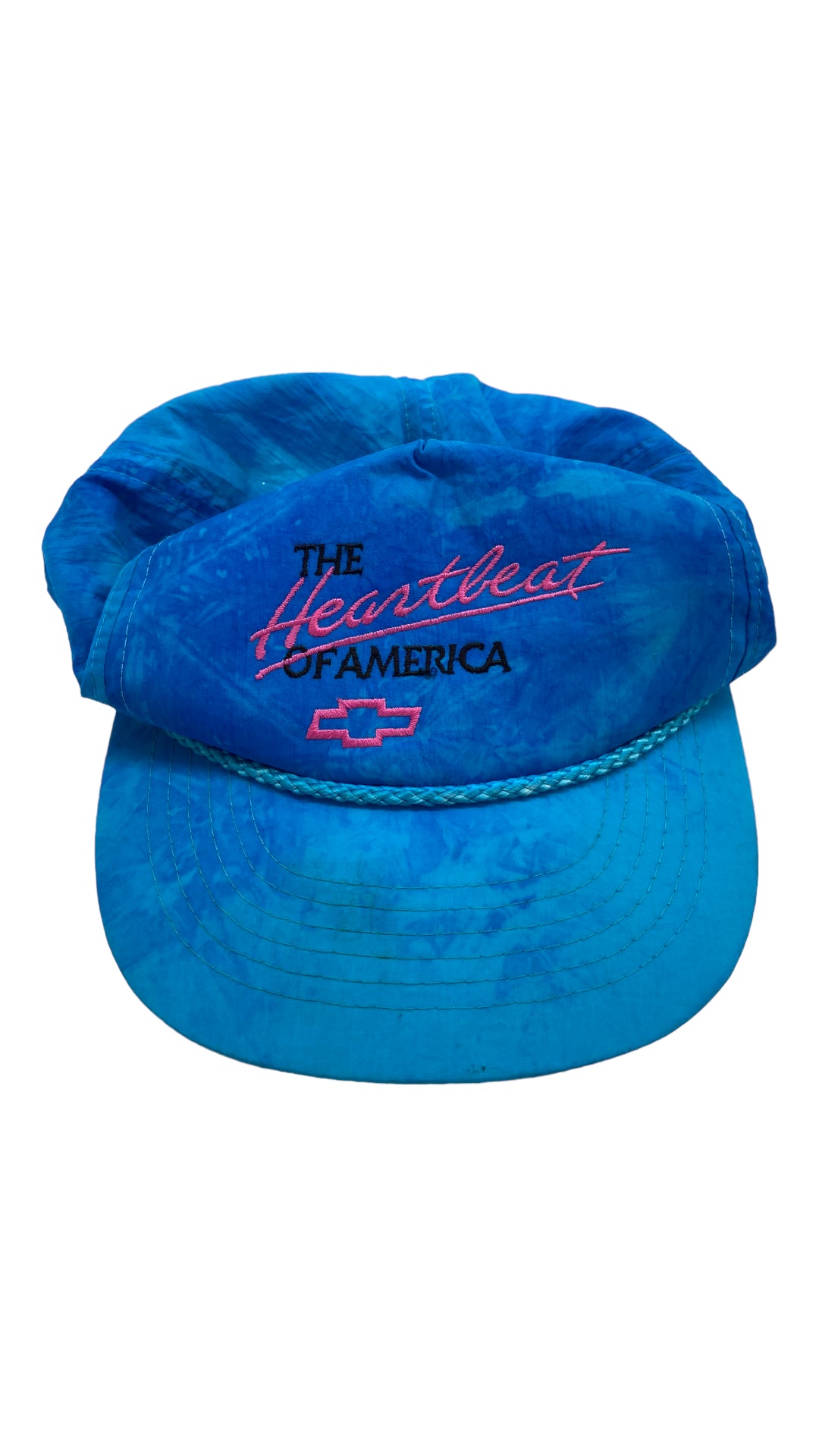 VTG "Heartbeat of America" Tie-Dye Blue Chevrolet Snapback Hat