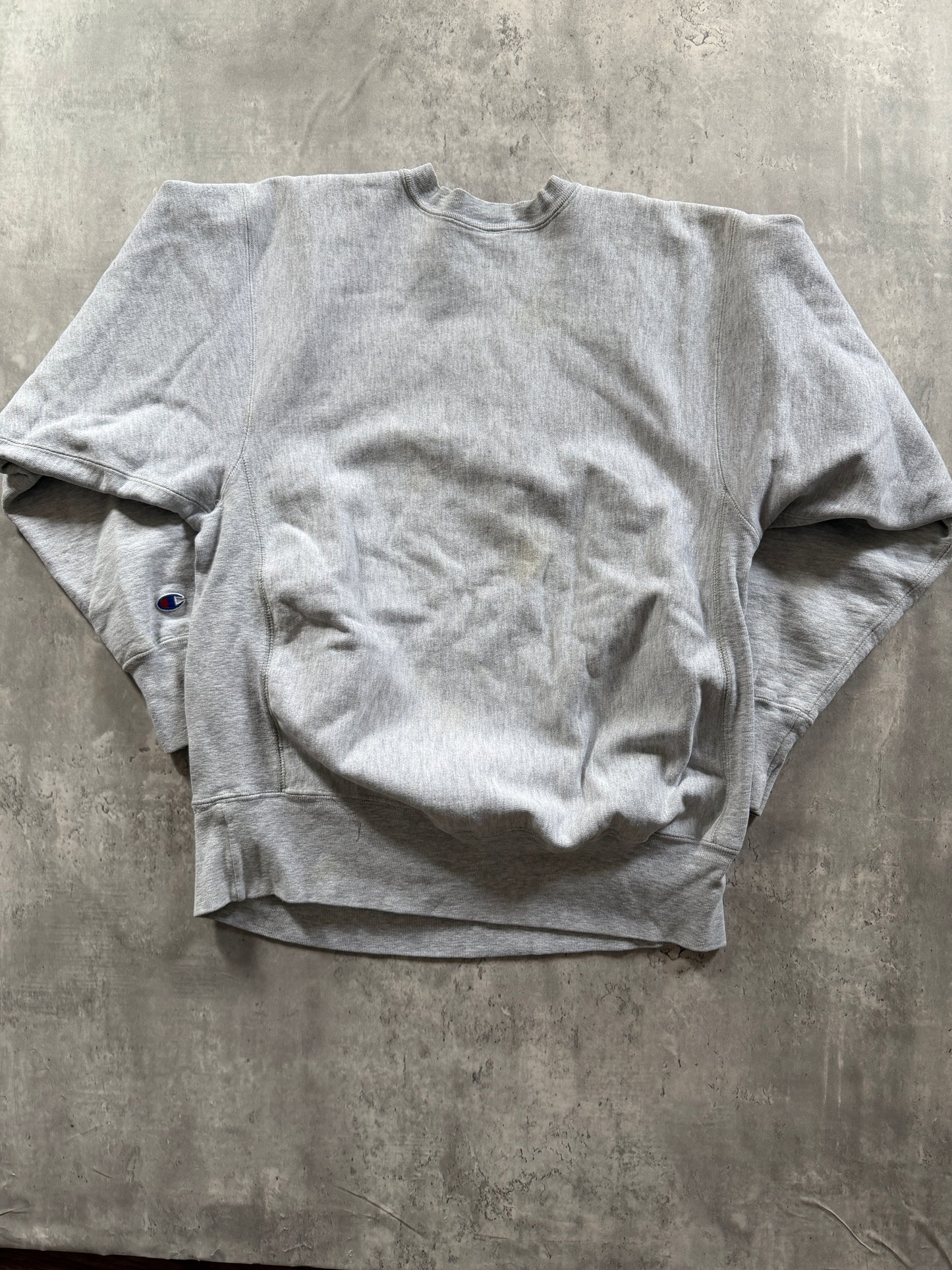 80s Vintage Champion Reverse Weave Penn State Sweatshirt Gray Distressed Sz L