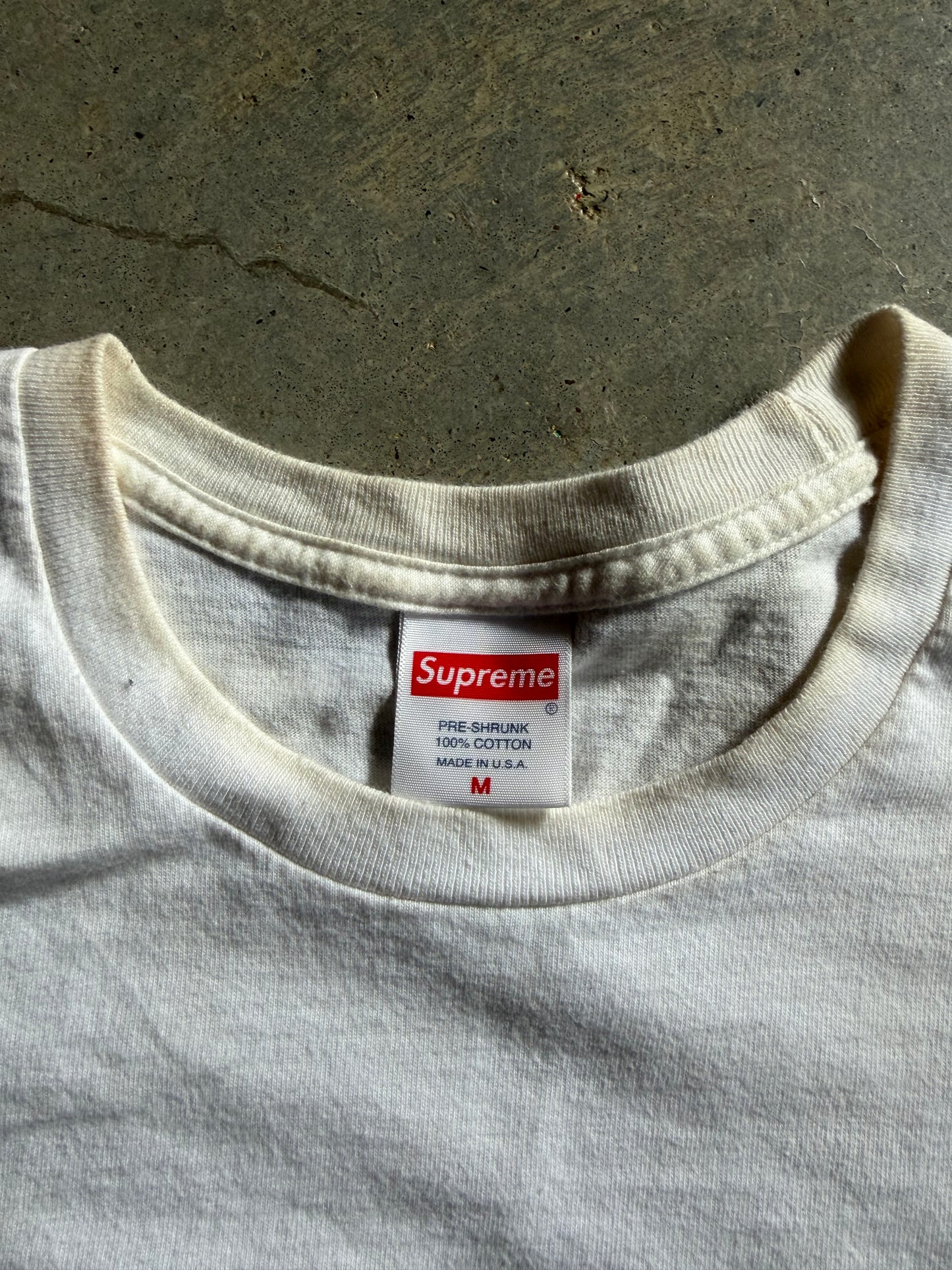 Supreme Weather Tee White Tee Sz M