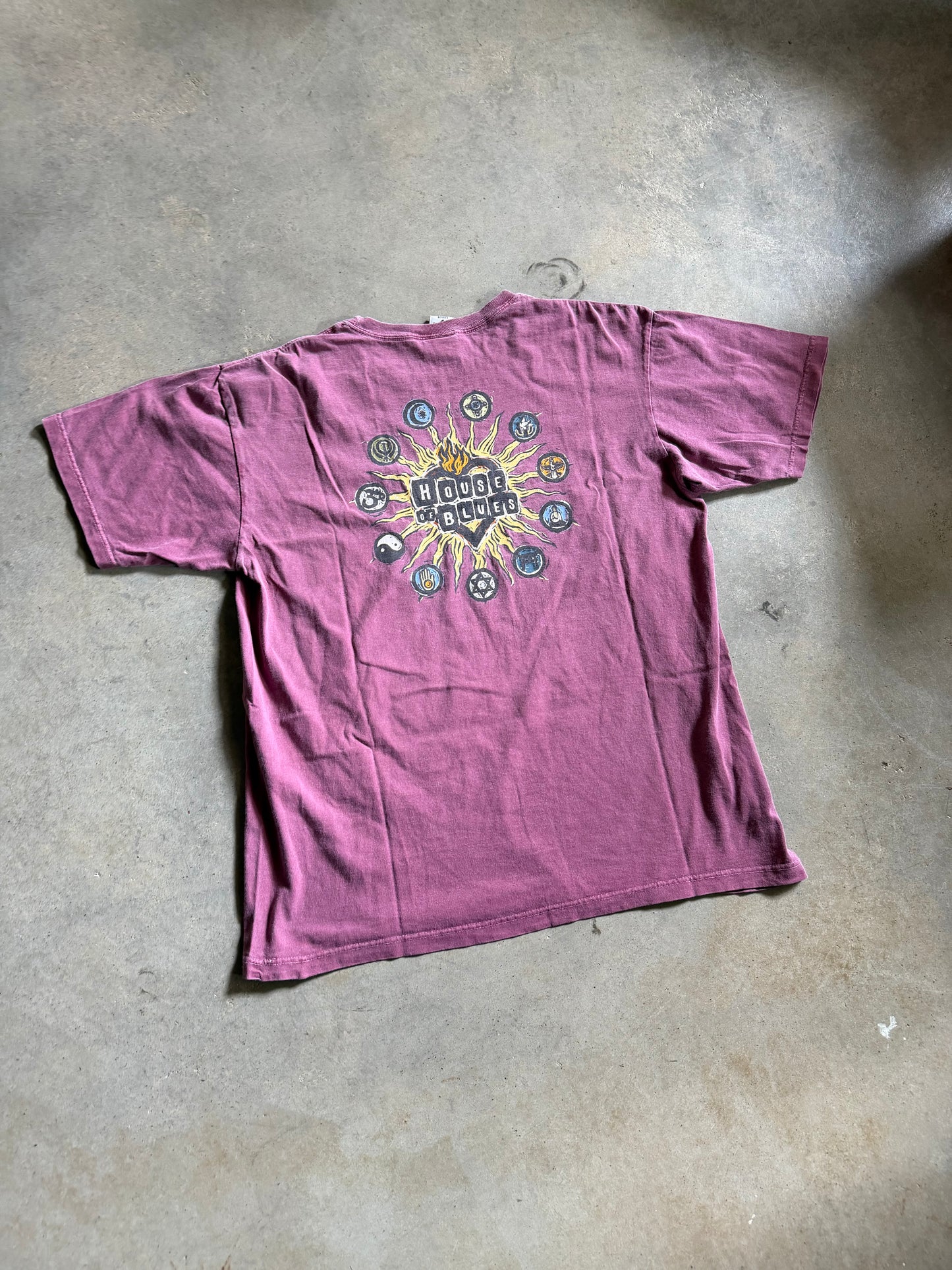 VTG House of Blues Red Tee Sz L