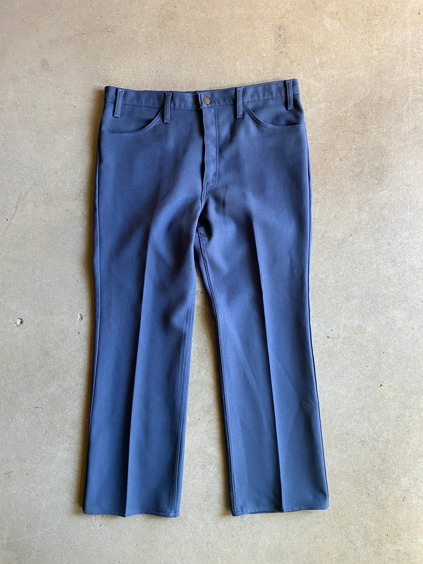VTG Levi's Black Tab Blue Polyester Pants Sz 38x30