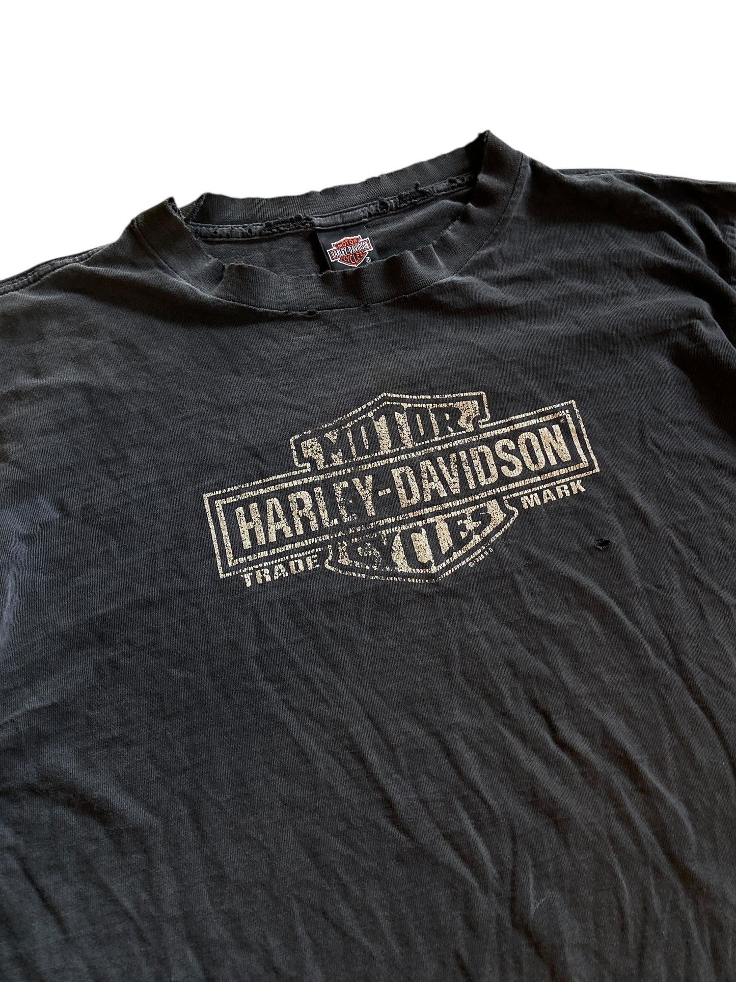 VTG Thrashed Harley Davidson Black Hills Tee Sz XL