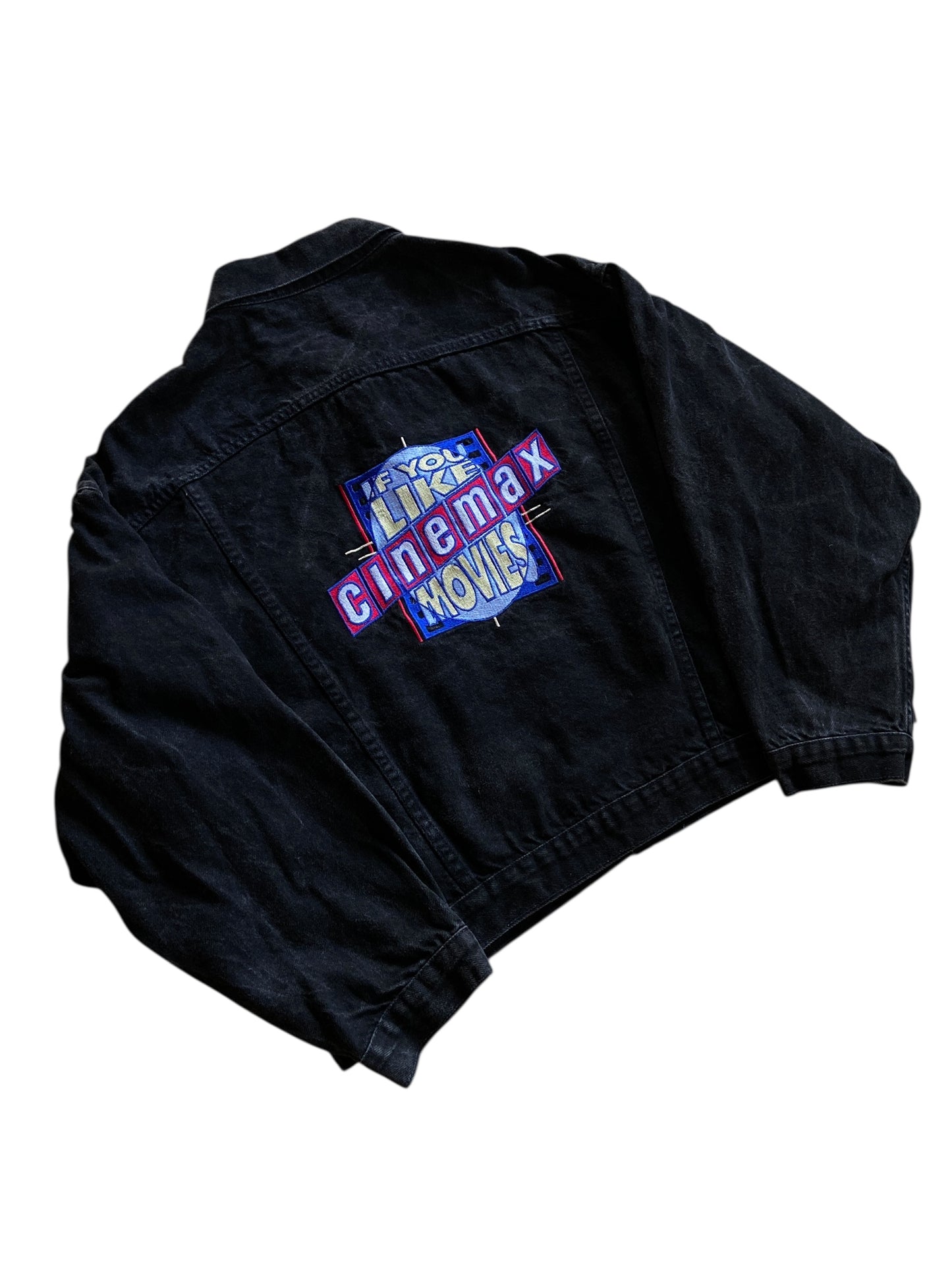 VTG Cinemax Denim Jacket Sz L