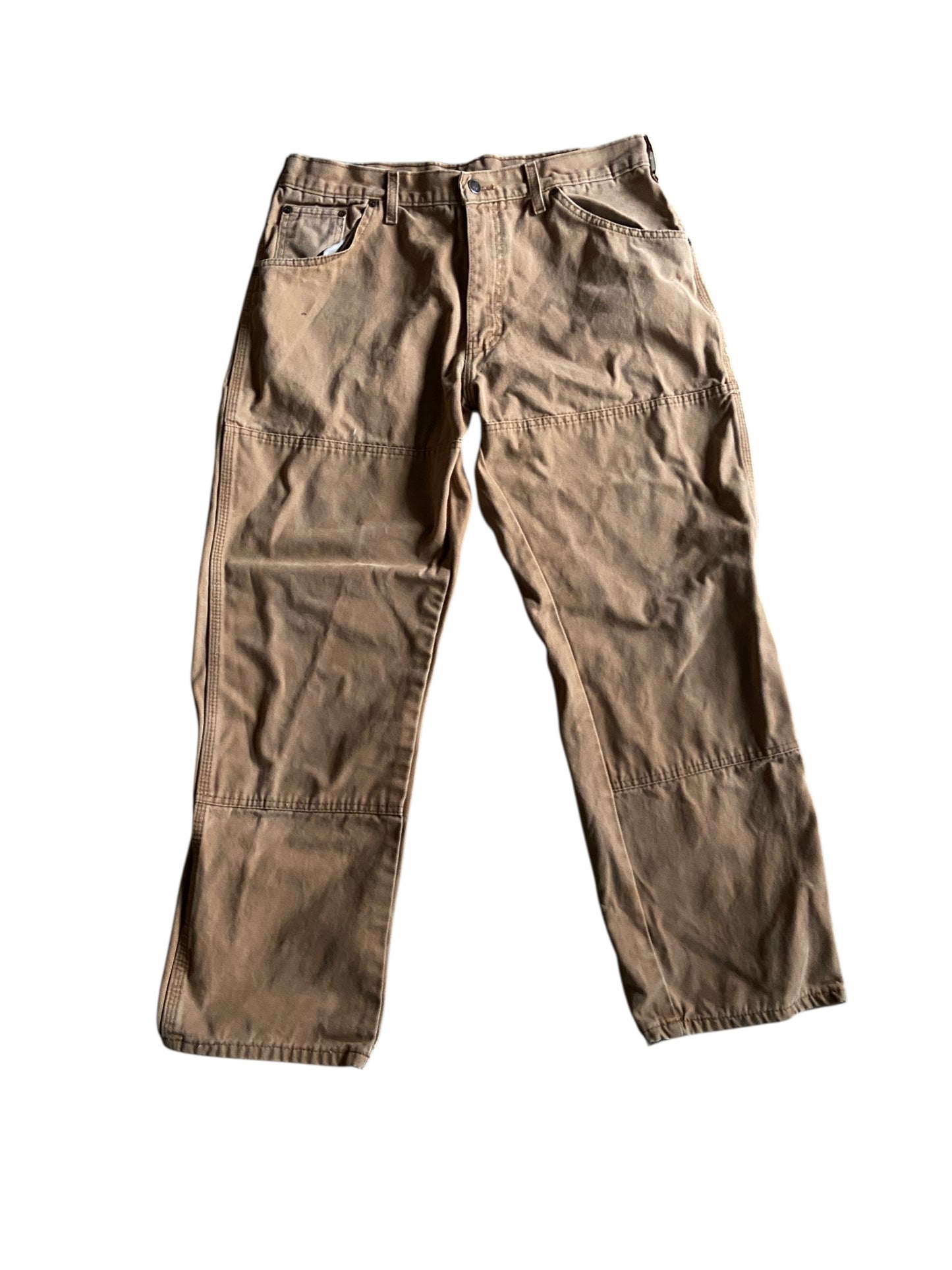 VTG Dickies Tan Canvas Pants Sz 35x29