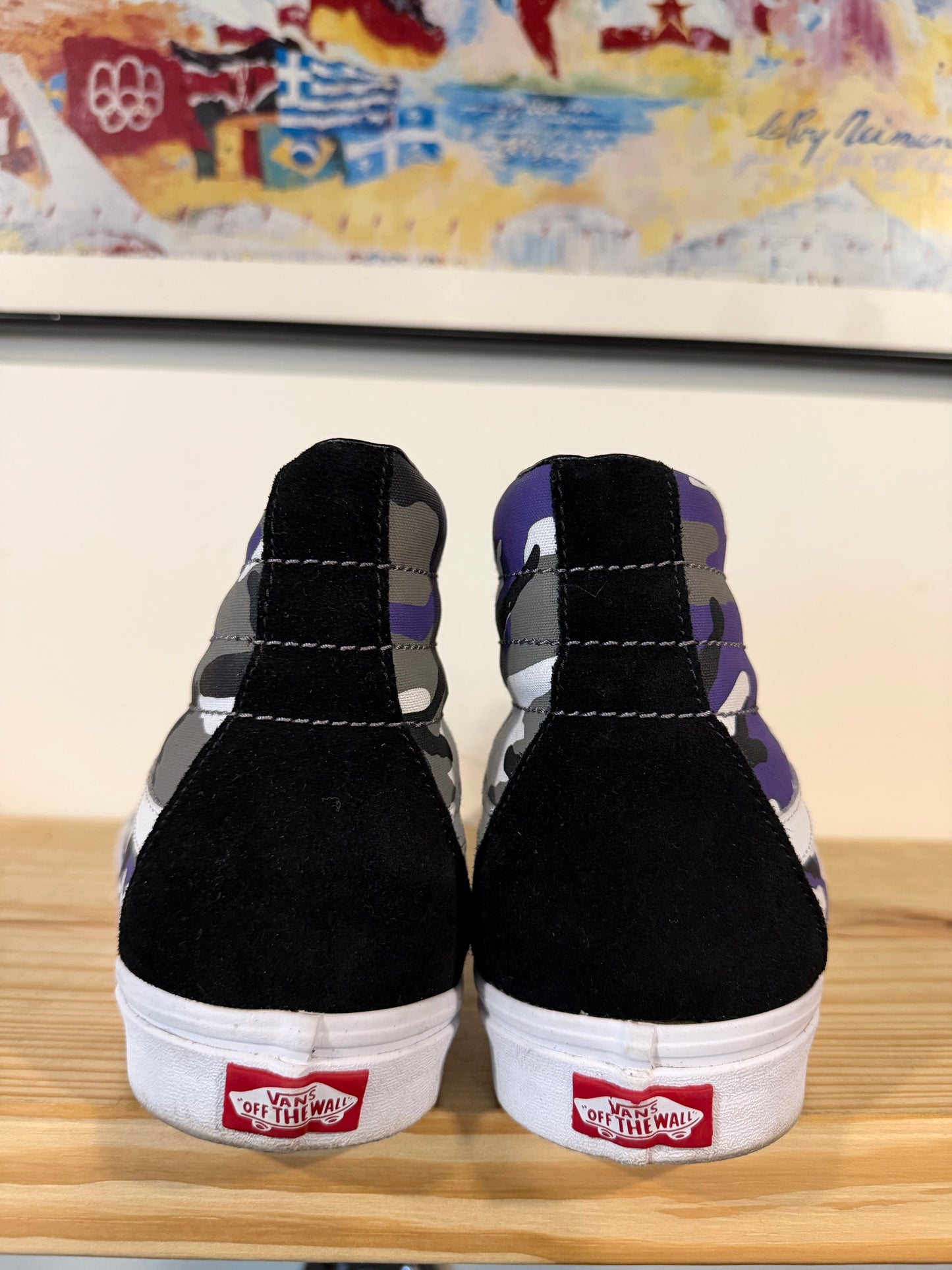 Vans SK8-Hi Top Pop Camo Heliotrope Purple Black Sz 13M/14.5W