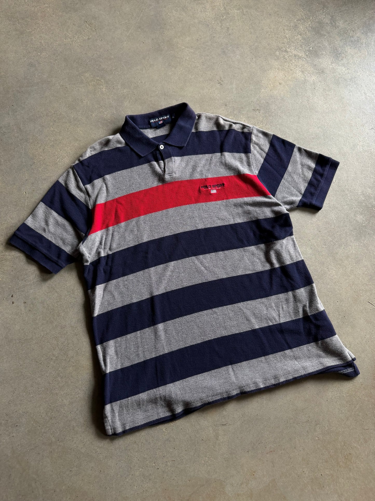 VTG Polo Sport Multicolor Polo Shirt Sz XL