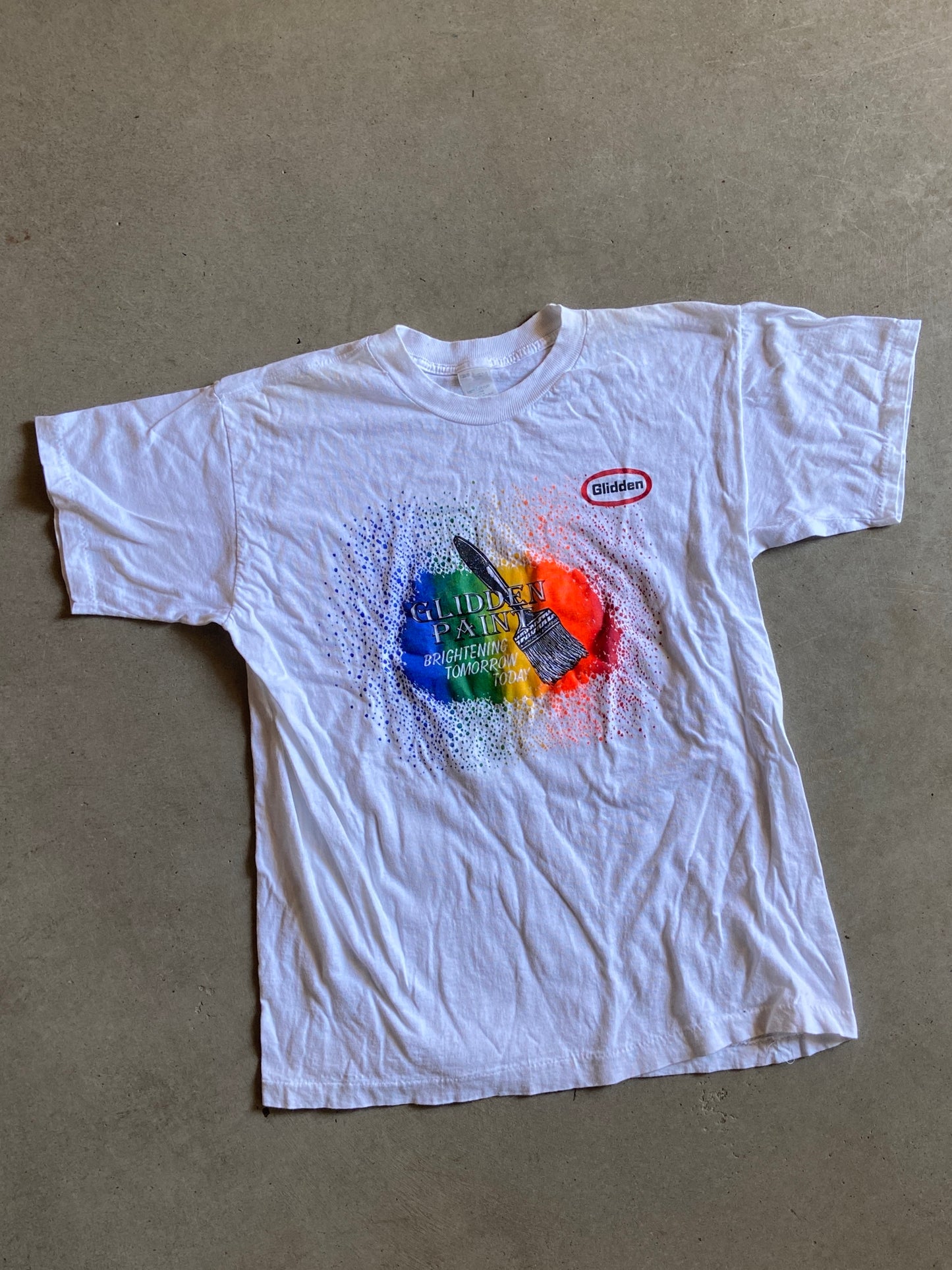 VTG 90s Glidden Paint Brush Tee Sz L