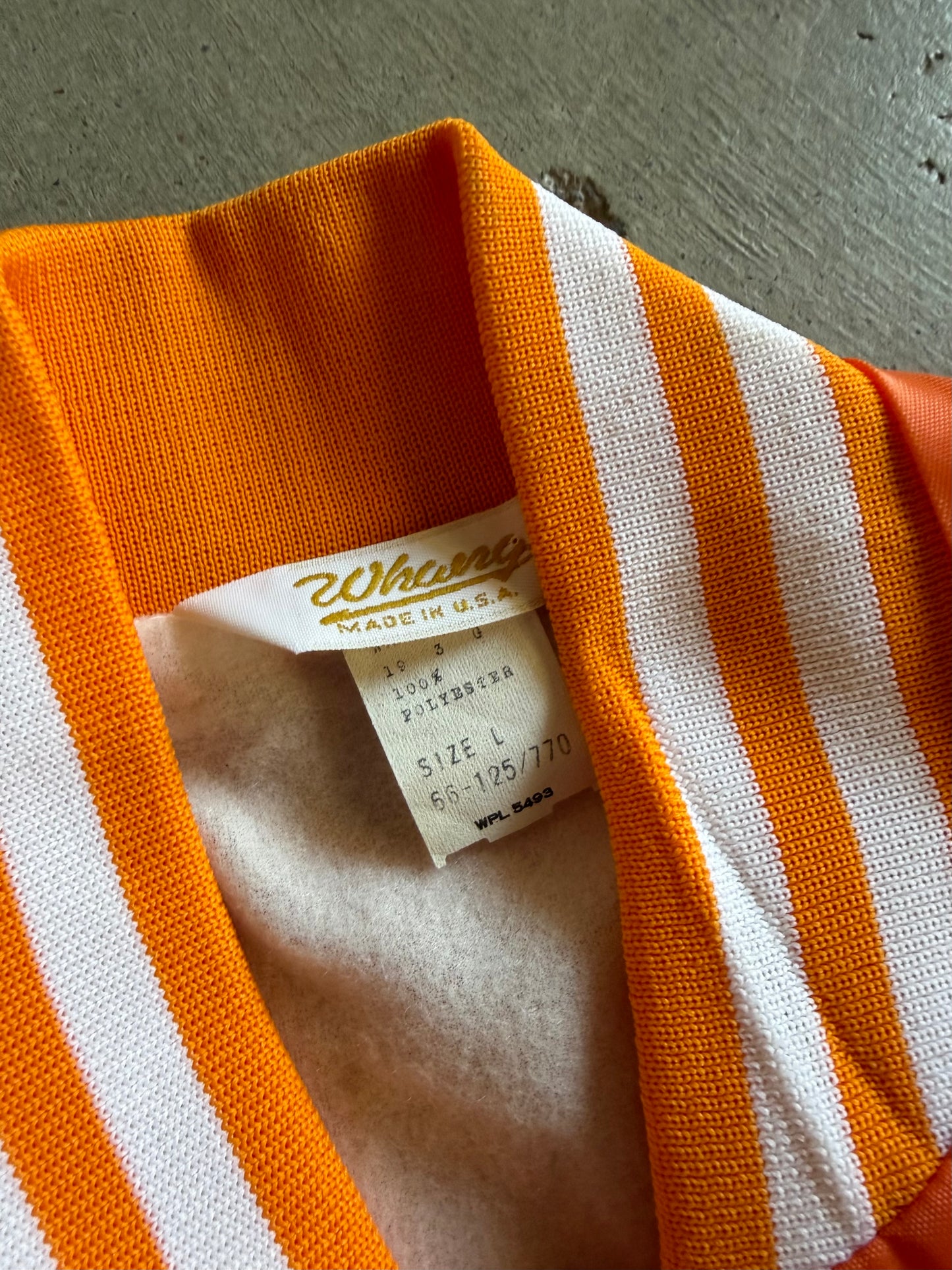 VTG Orange Satin Jacket Sz L