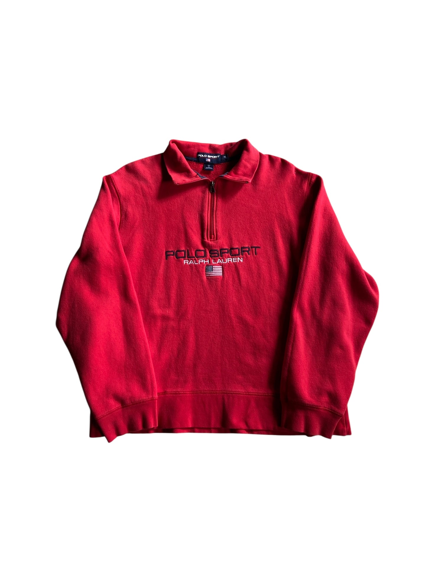 Y2K Polo Sport Quarter-Zip Pullover Sweatshirt Sz XL