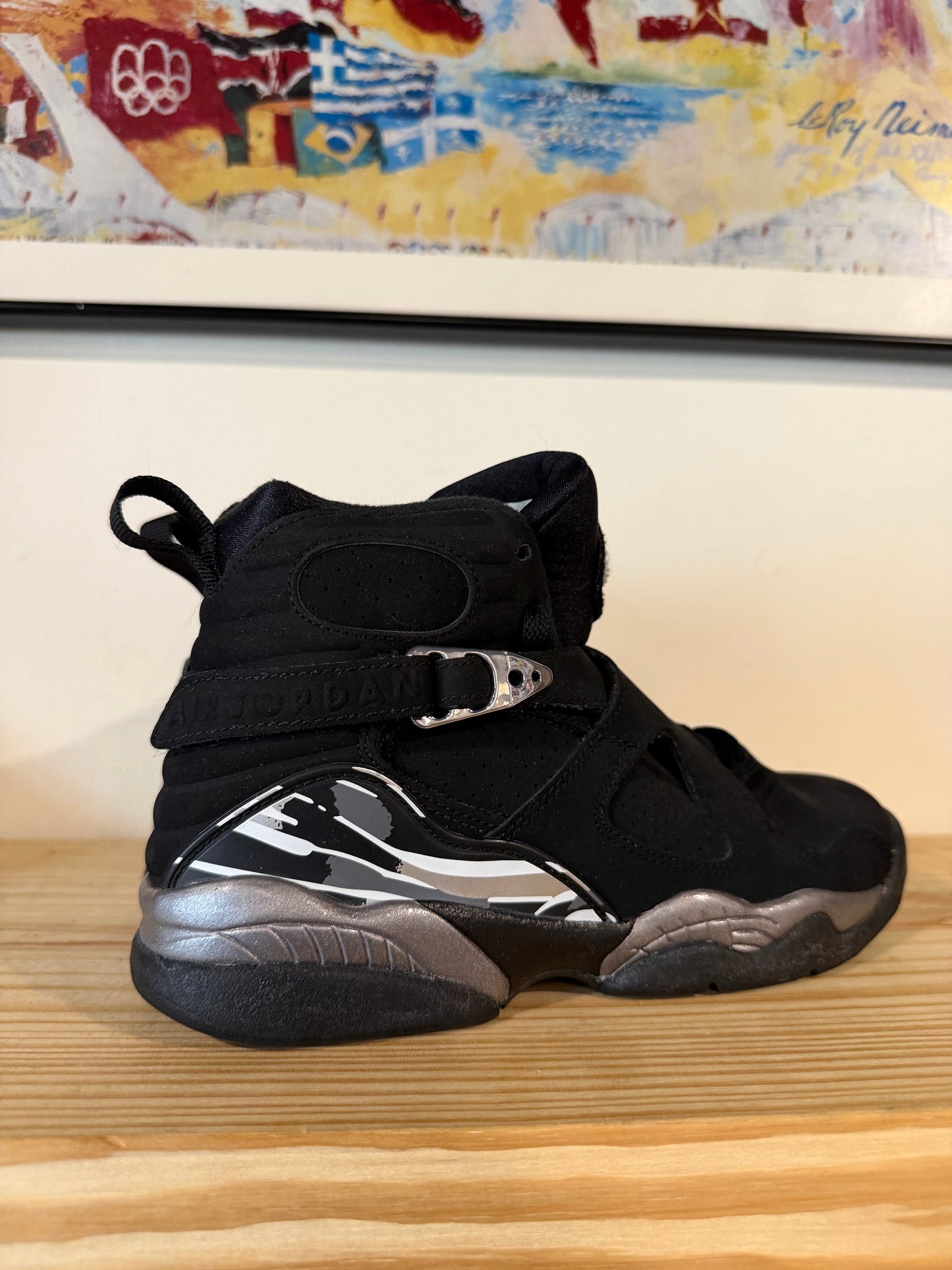 Preowned Jordan 8 Retro Chrome (2015) (GS) Sz 5.5Y