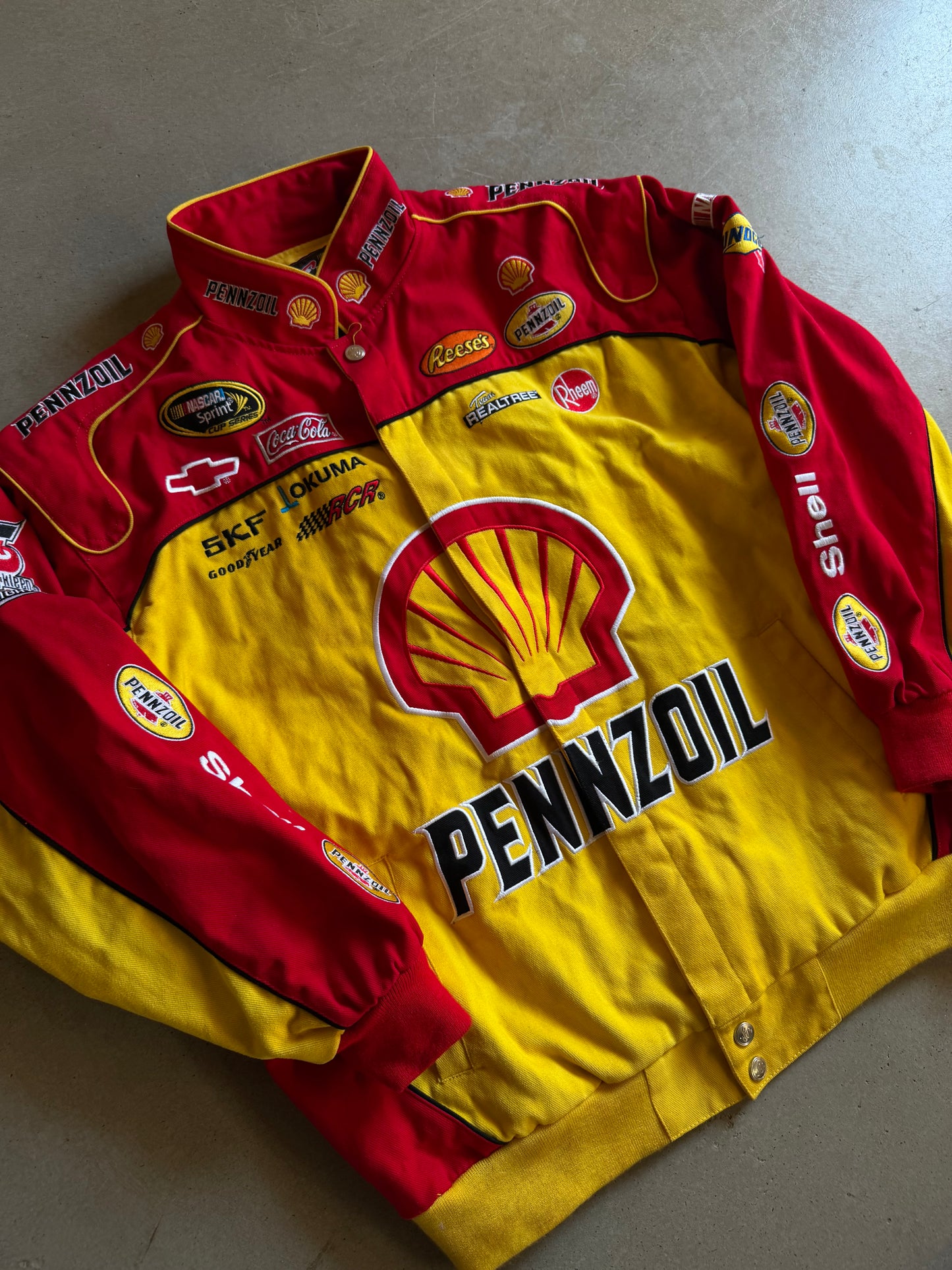 VTG Penzoil Shell Kevin Harvick Nascar Jacket Sz XL