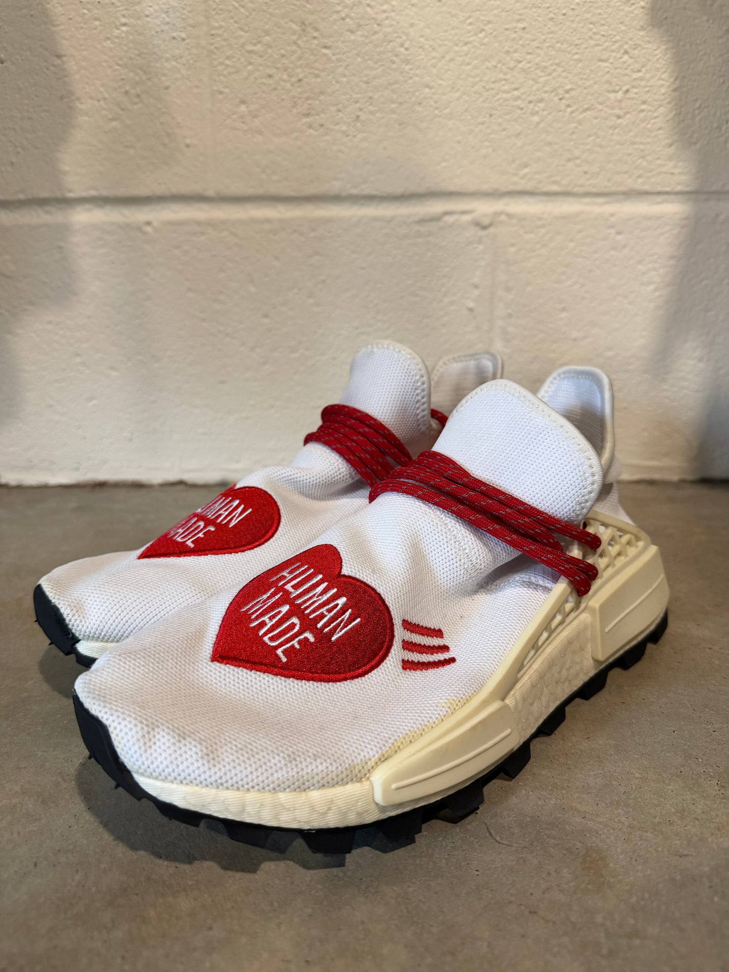 Preowned adidas NMD HU Pharrell Human Made White Red
