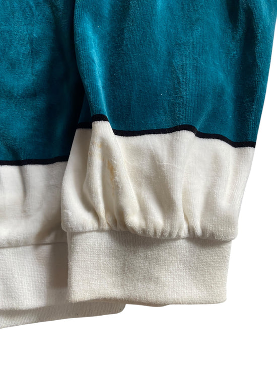 Supreme Velour Color Block L/S Polo Sz XL