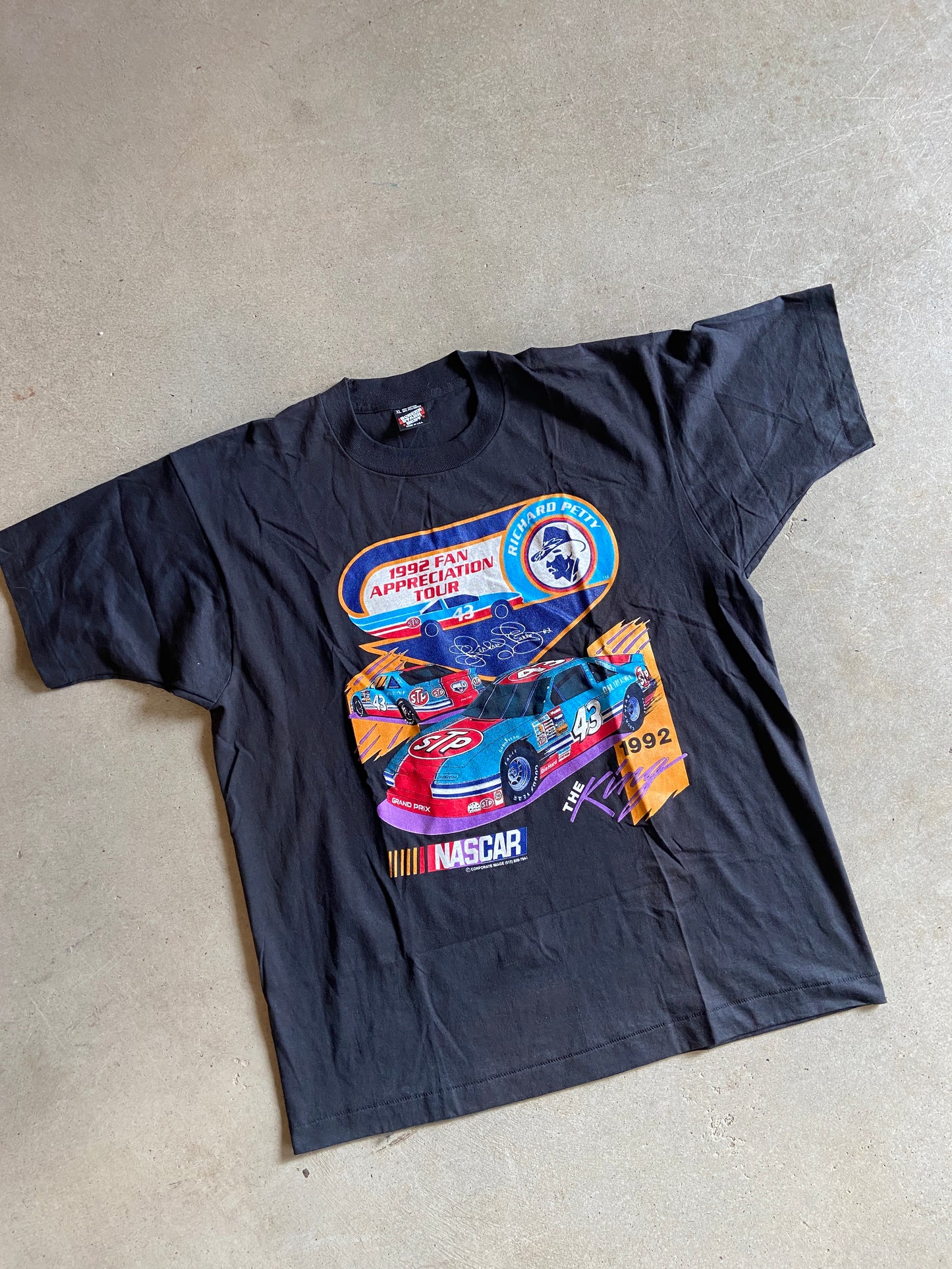 VTG Richard Petty 1992 Fan Appreciation Tour Nascar Tee Sz XL