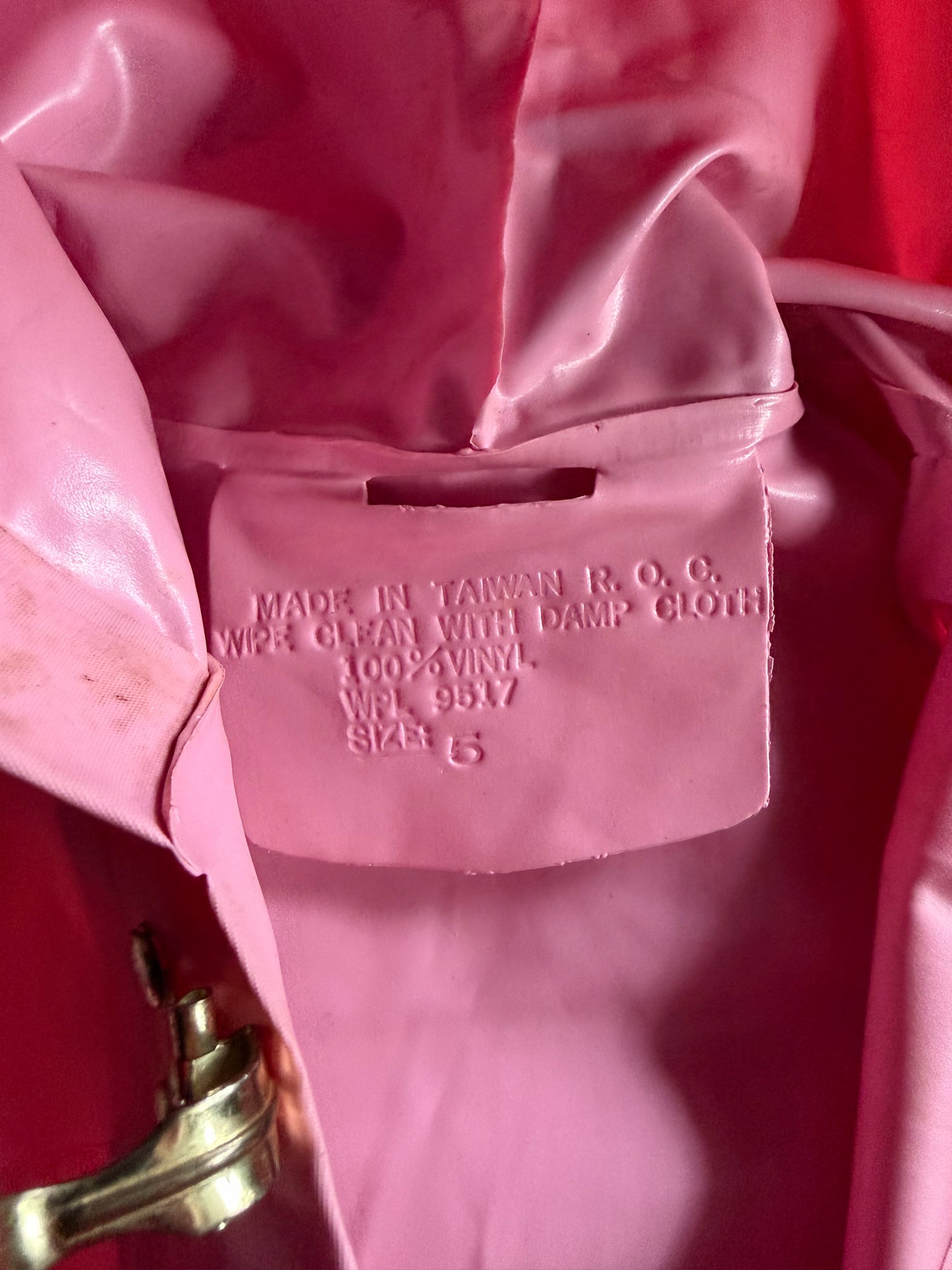 VTG 80s Kids Cabbage Patch Kids Raincoat Sz Yth Small