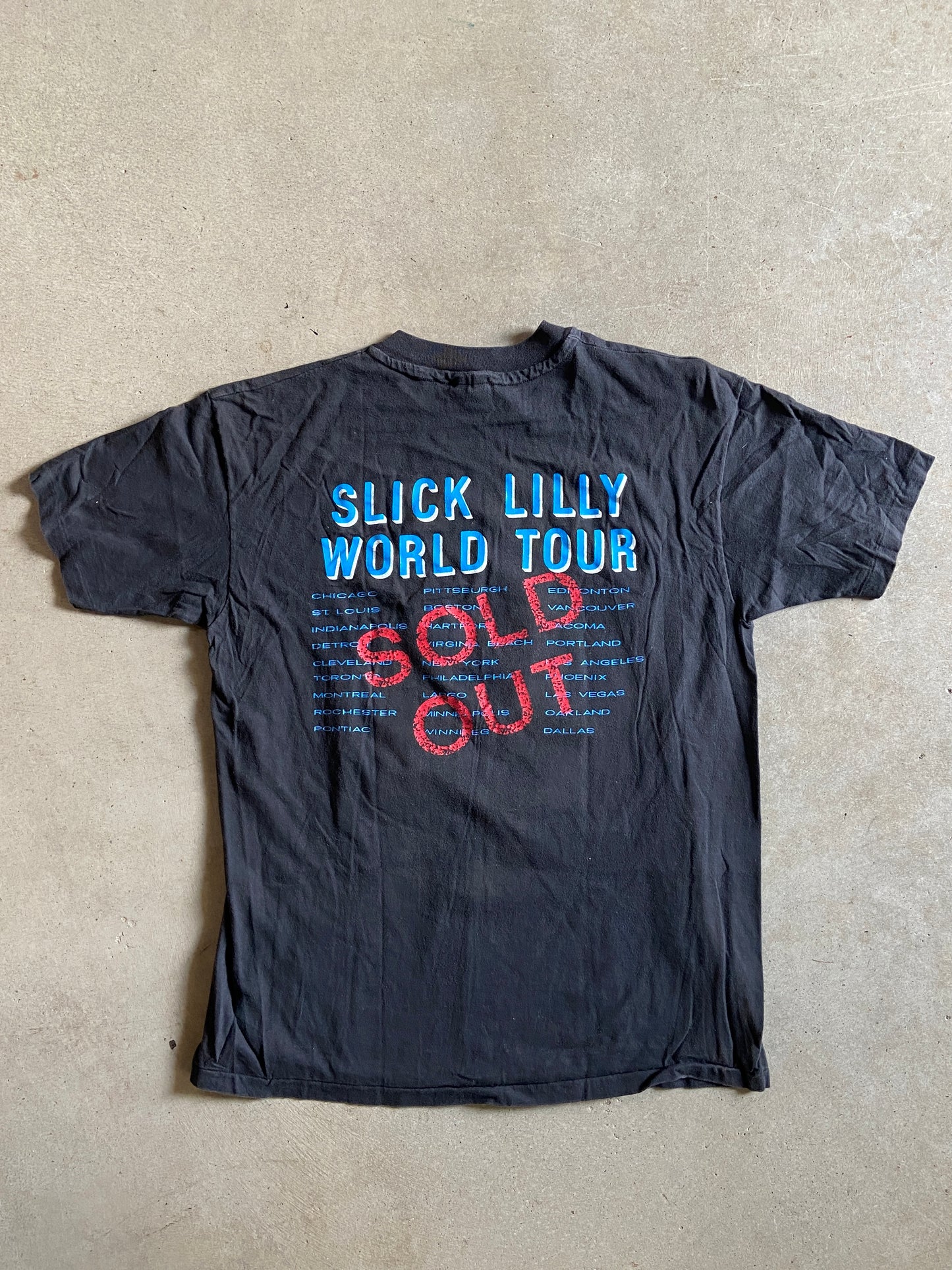 VTG Slick Lilly Grunge World Tour Tee Sz L