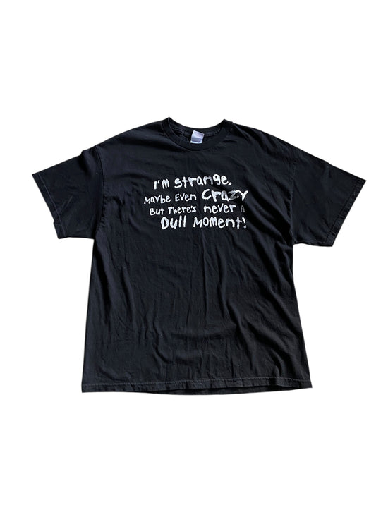 VTG I'm Strange Text Tee Sz L