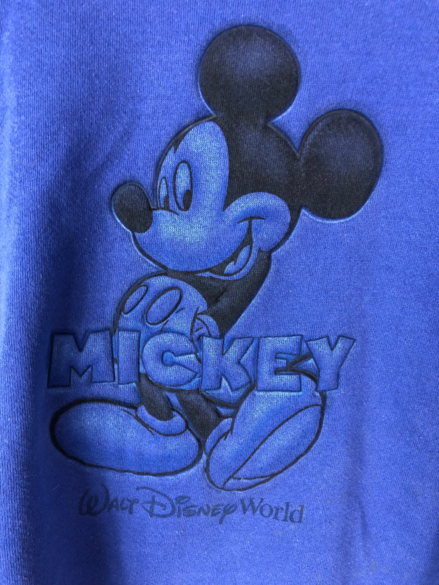 Load image into Gallery viewer, VTG Blue Mickey Crewneck Sweater Sz S
