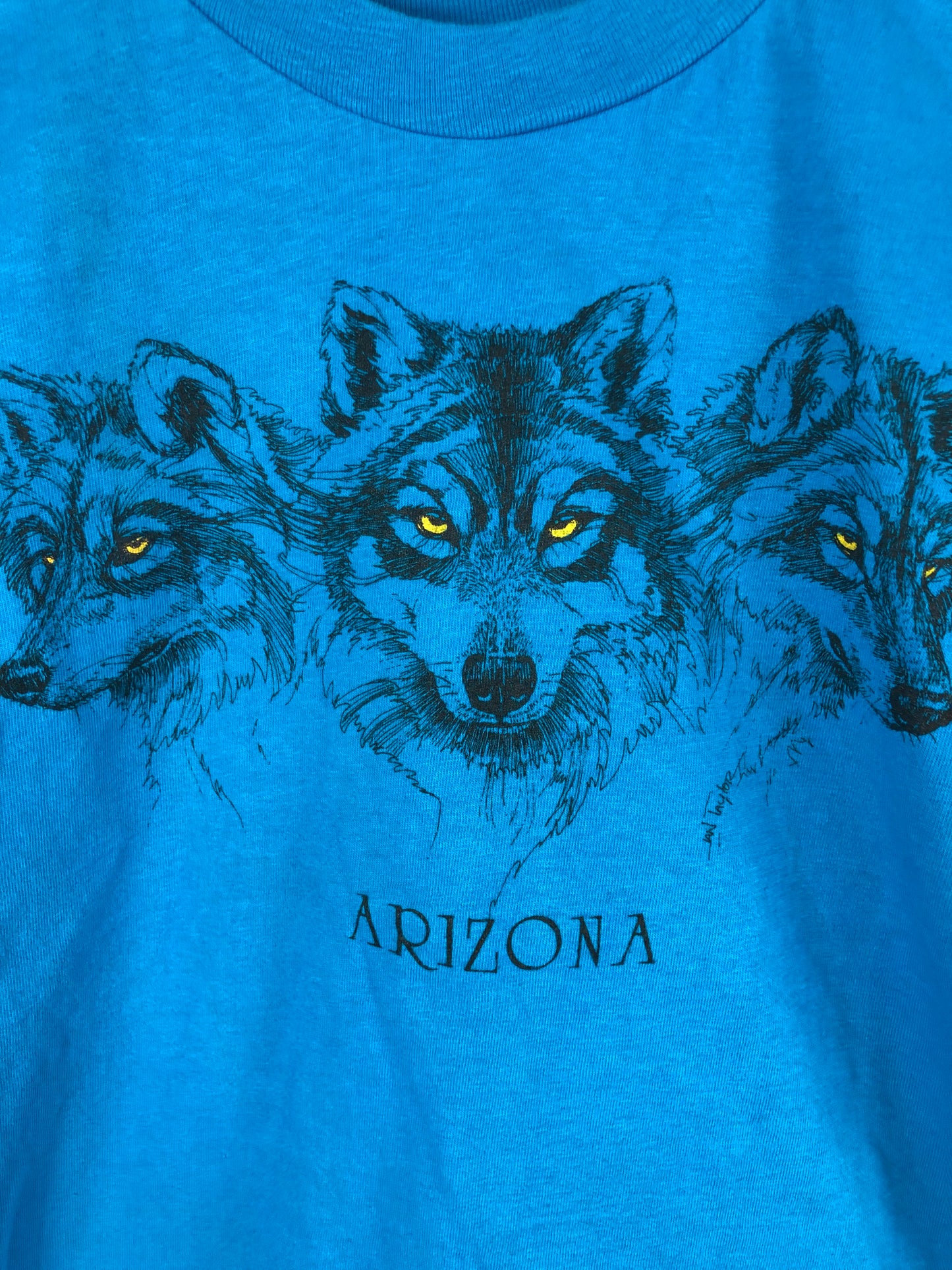 VTG Arizona Wolves Blue Tee Sz XS