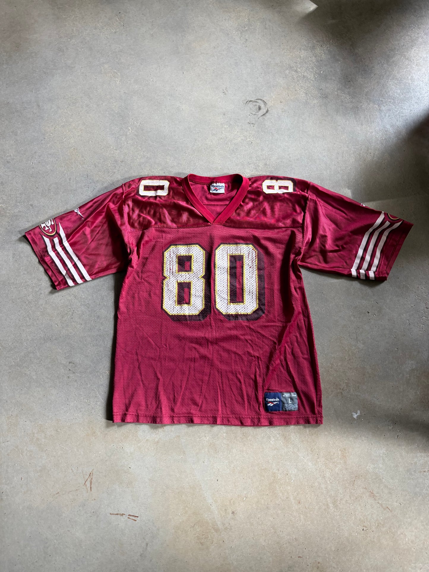 VTG San Francisco 49ers Jerry Rice Reebok Jersey Sz L