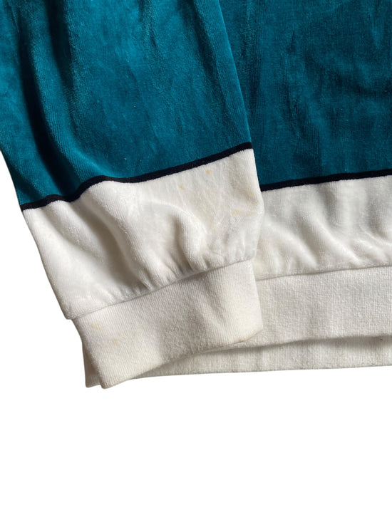 Supreme Velour Color Block L/S Polo Sz XL