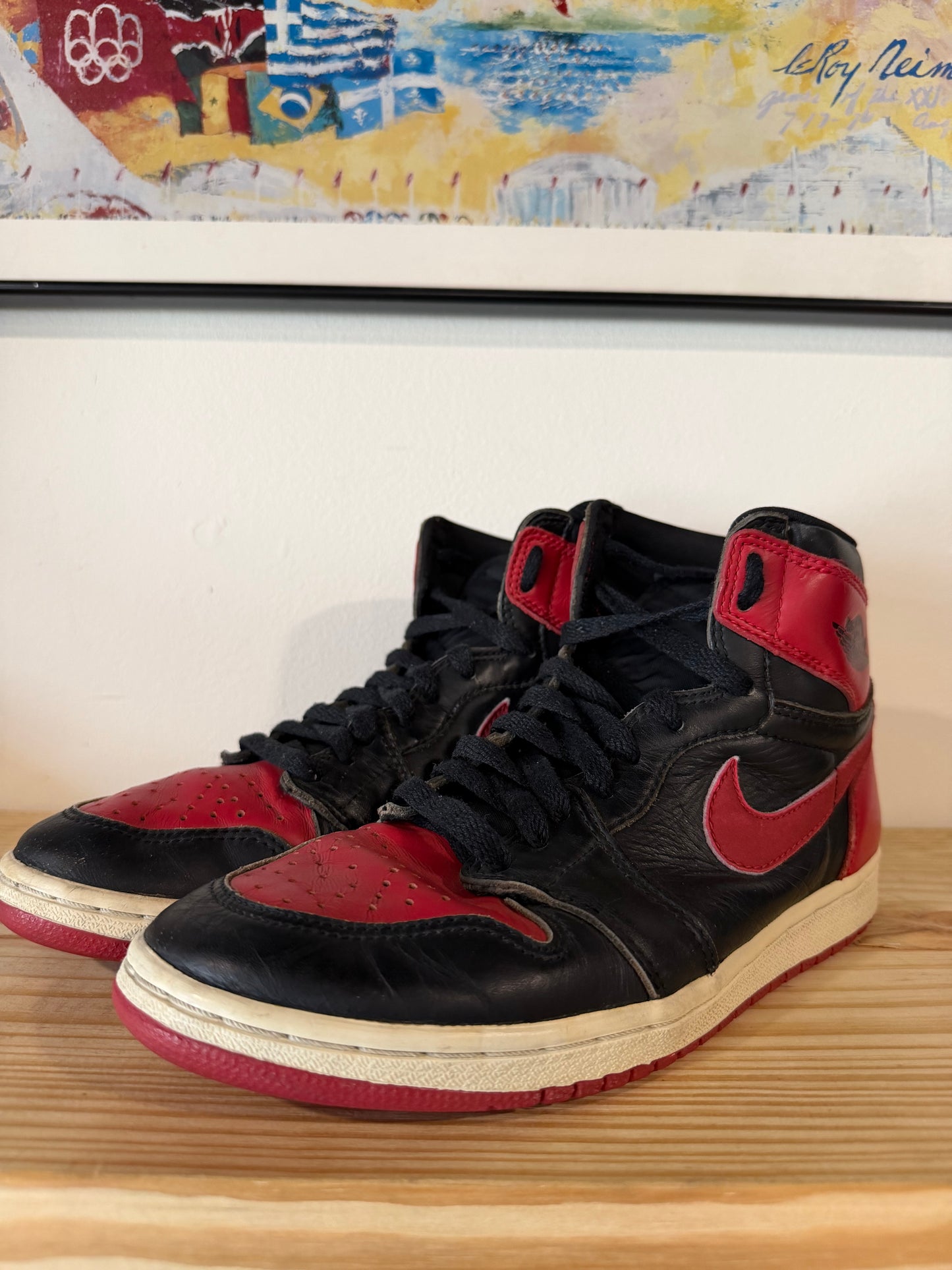 Preowned 1994 Air Jordan 1 "Bred" Sz 8M/9.5W
