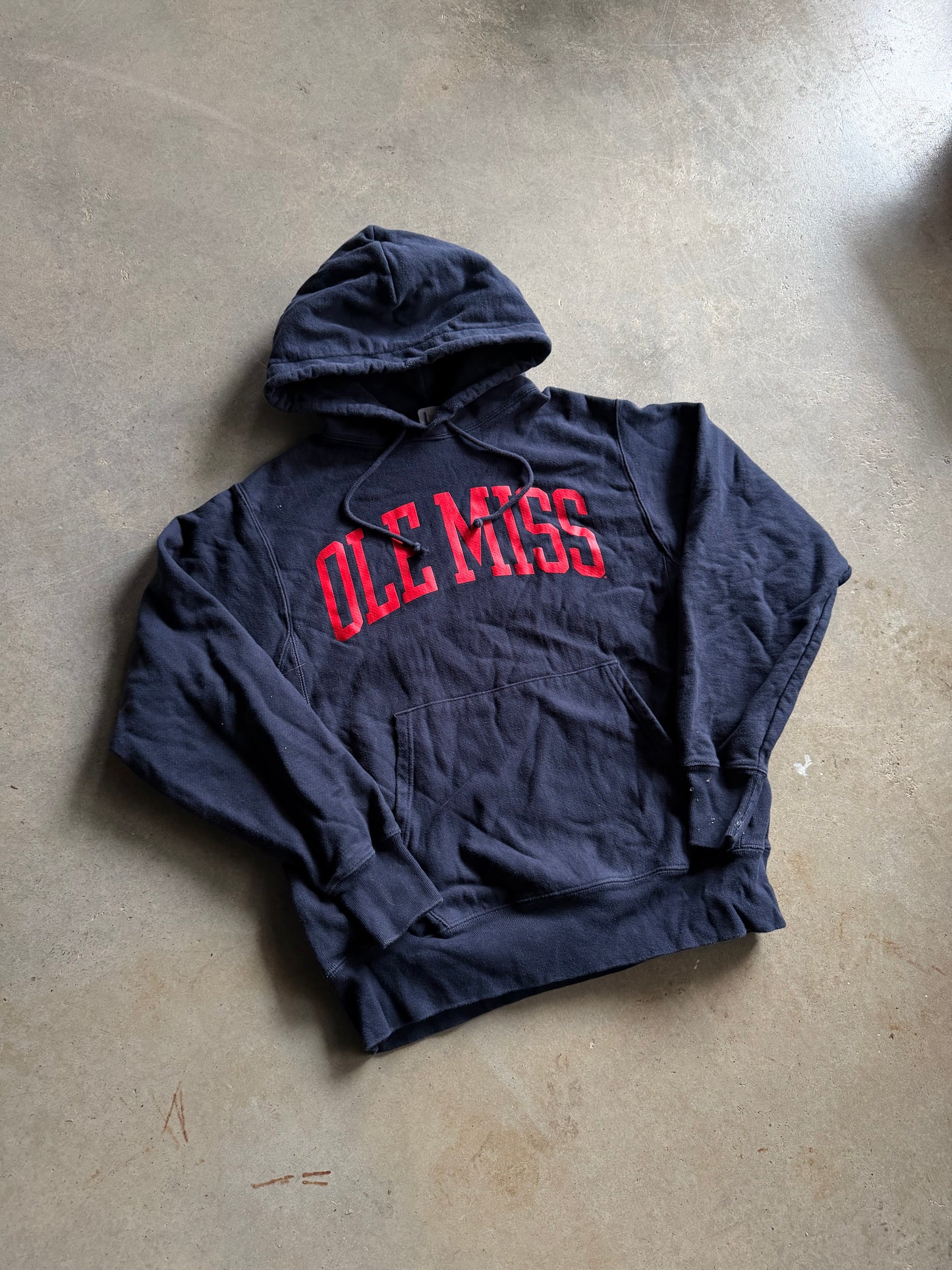 Ole Miss Champion Reverse Weave Hoodie Sz M