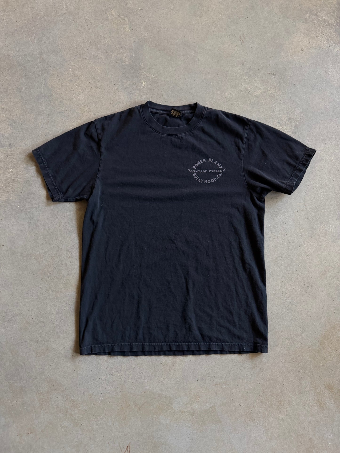 Power Plant Vintage Cycles Hollywood CA Tee Sz M