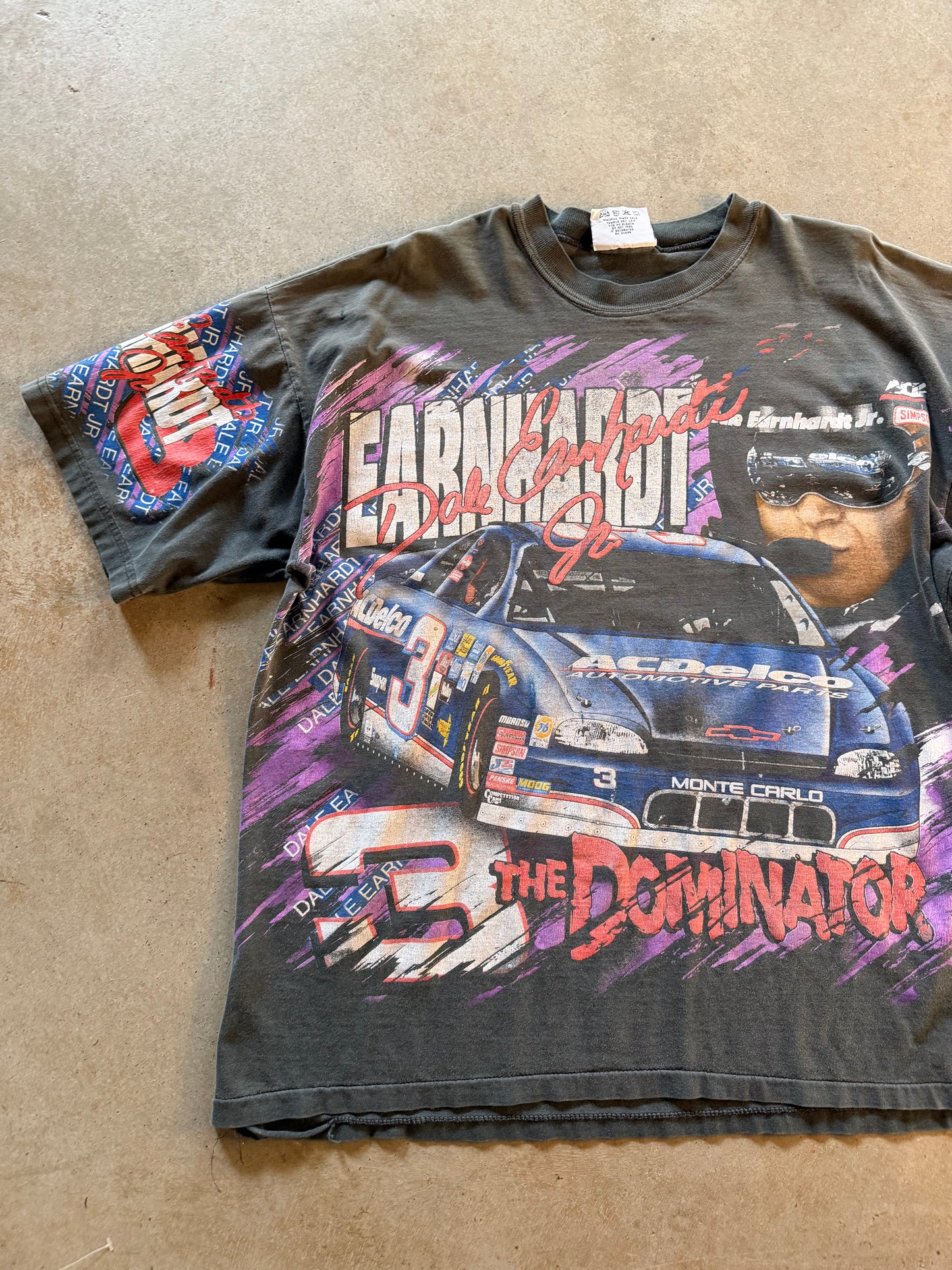 VTG Dale Earnhardt JR The Dominator All Over Print Tee Sz XL