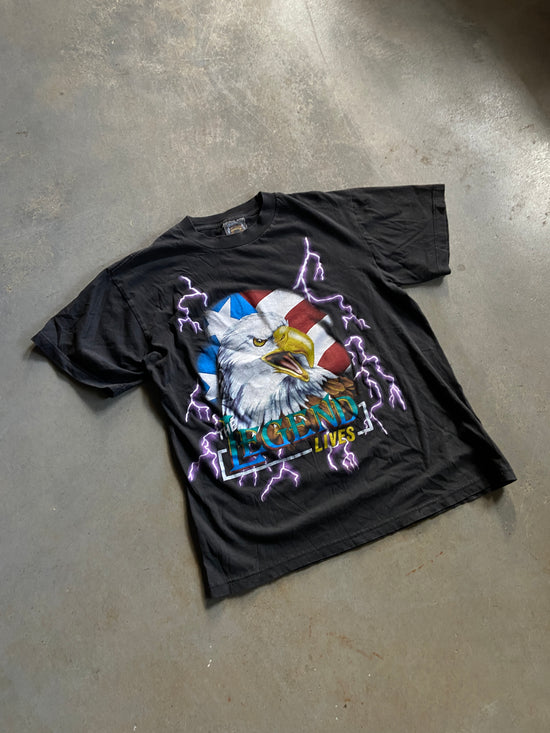 VTG Eagle The Legend Lives Thunder Tee Sz L