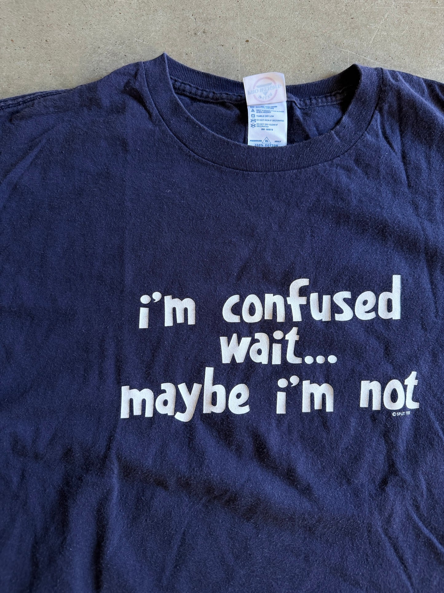 VTG Im Confused Tee Sz XL
