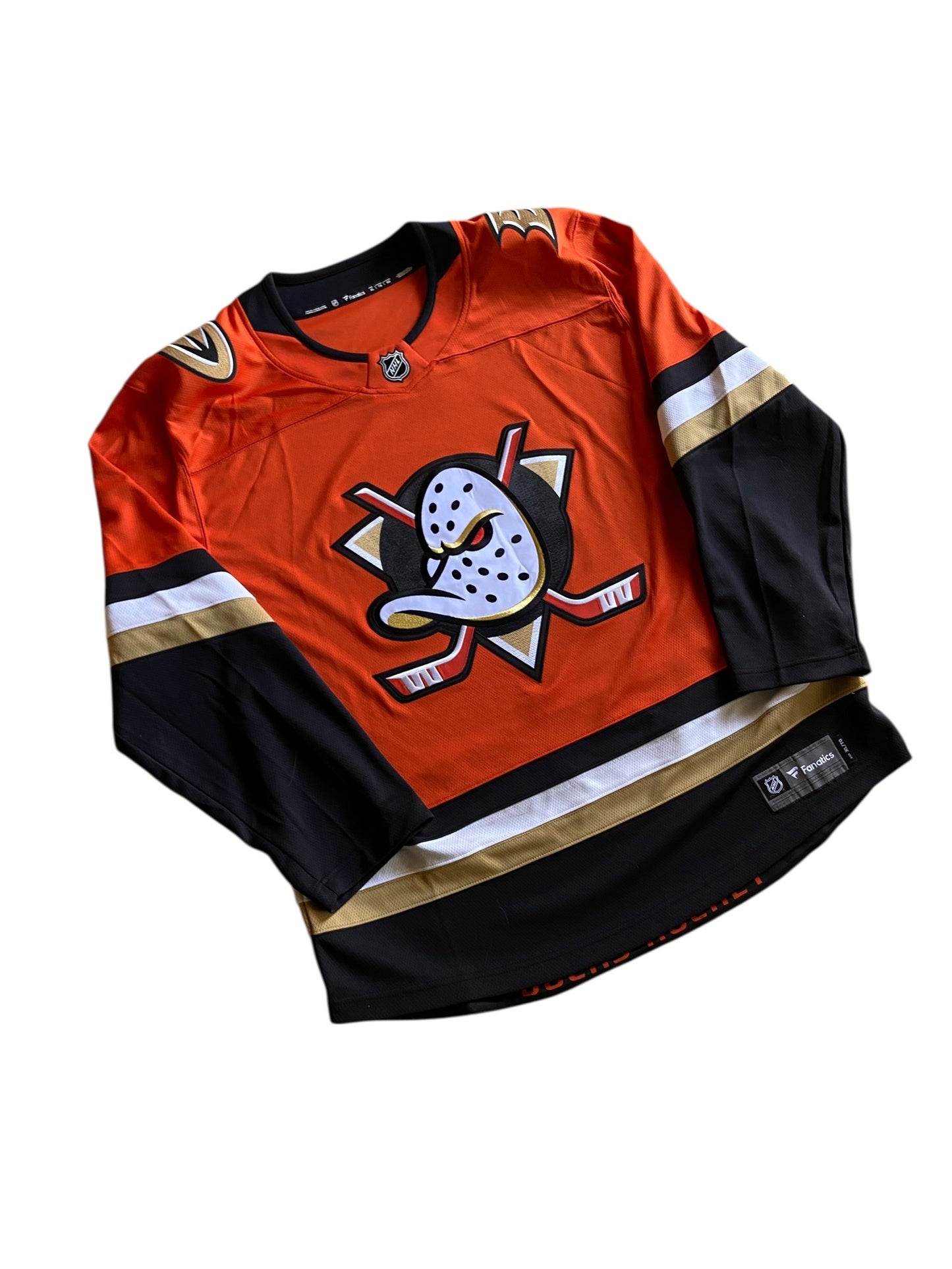 Preowned Anaheim Mighty Ducks Orange Jersey Sz XL